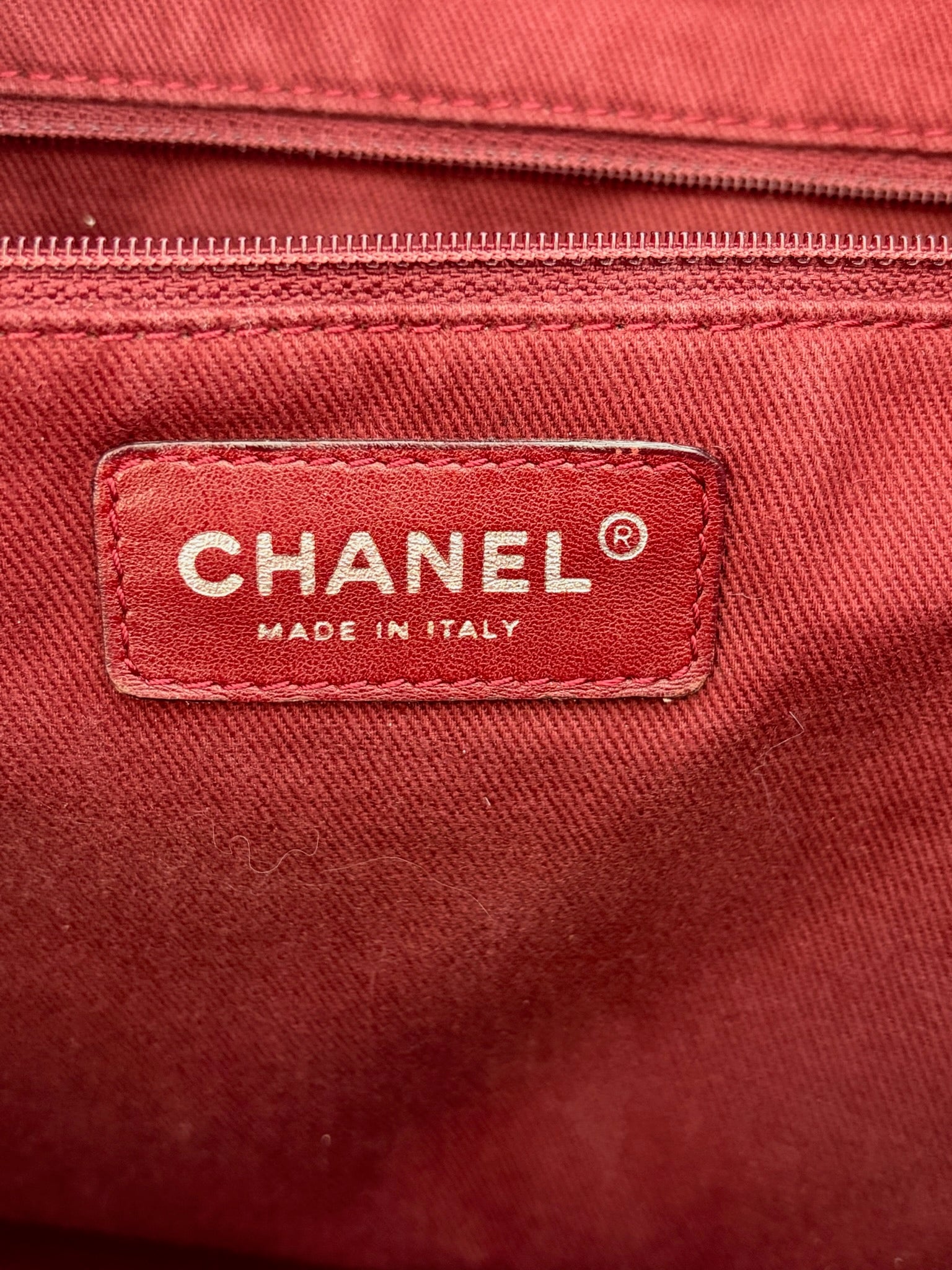 chanel 2000s cream cambon tote bag