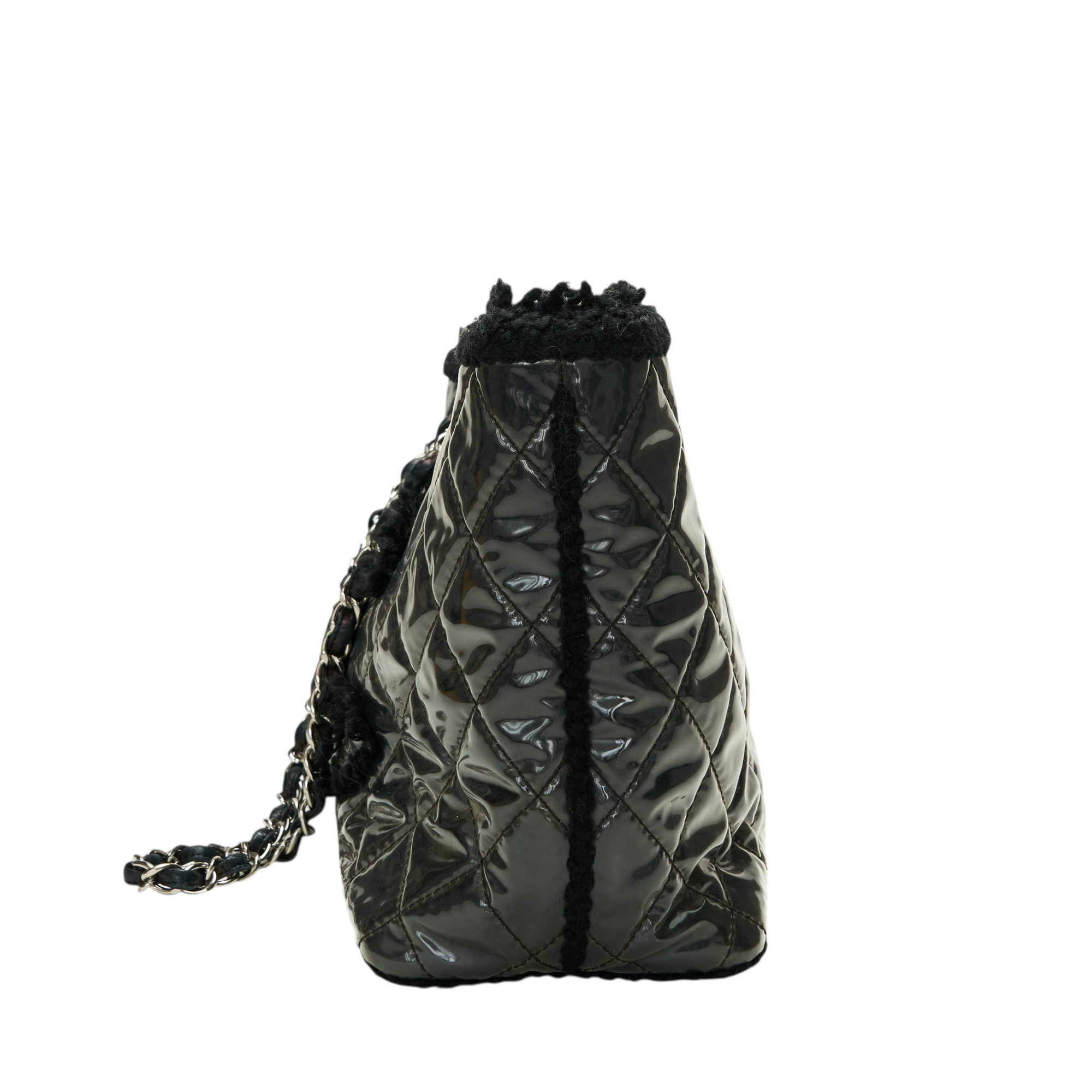 chanel 2000s black tote bag