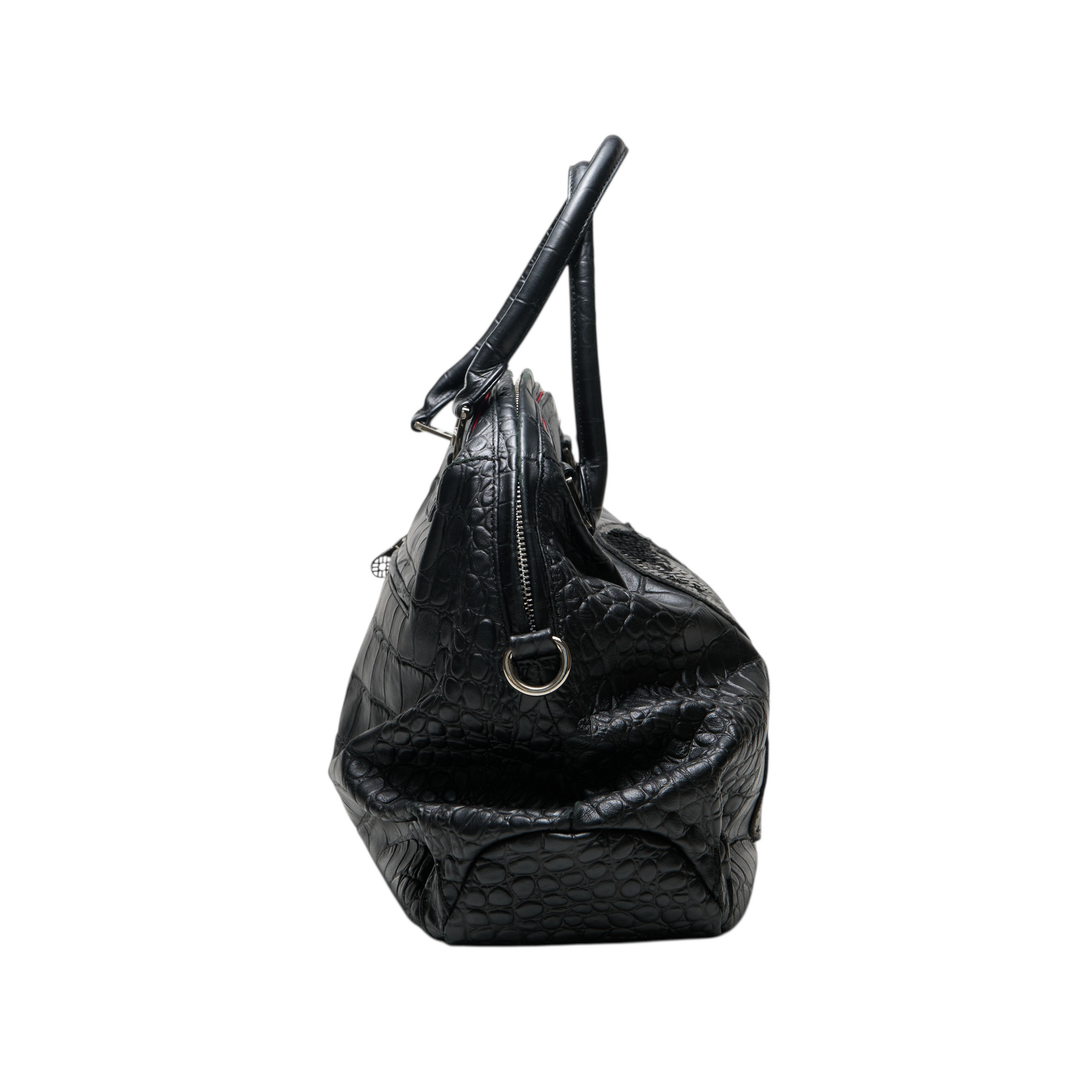 muta gray crocodile 8 bag