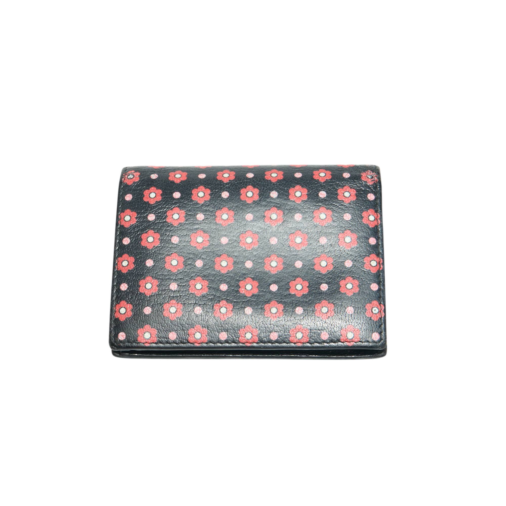 miu miu black flower wallet
