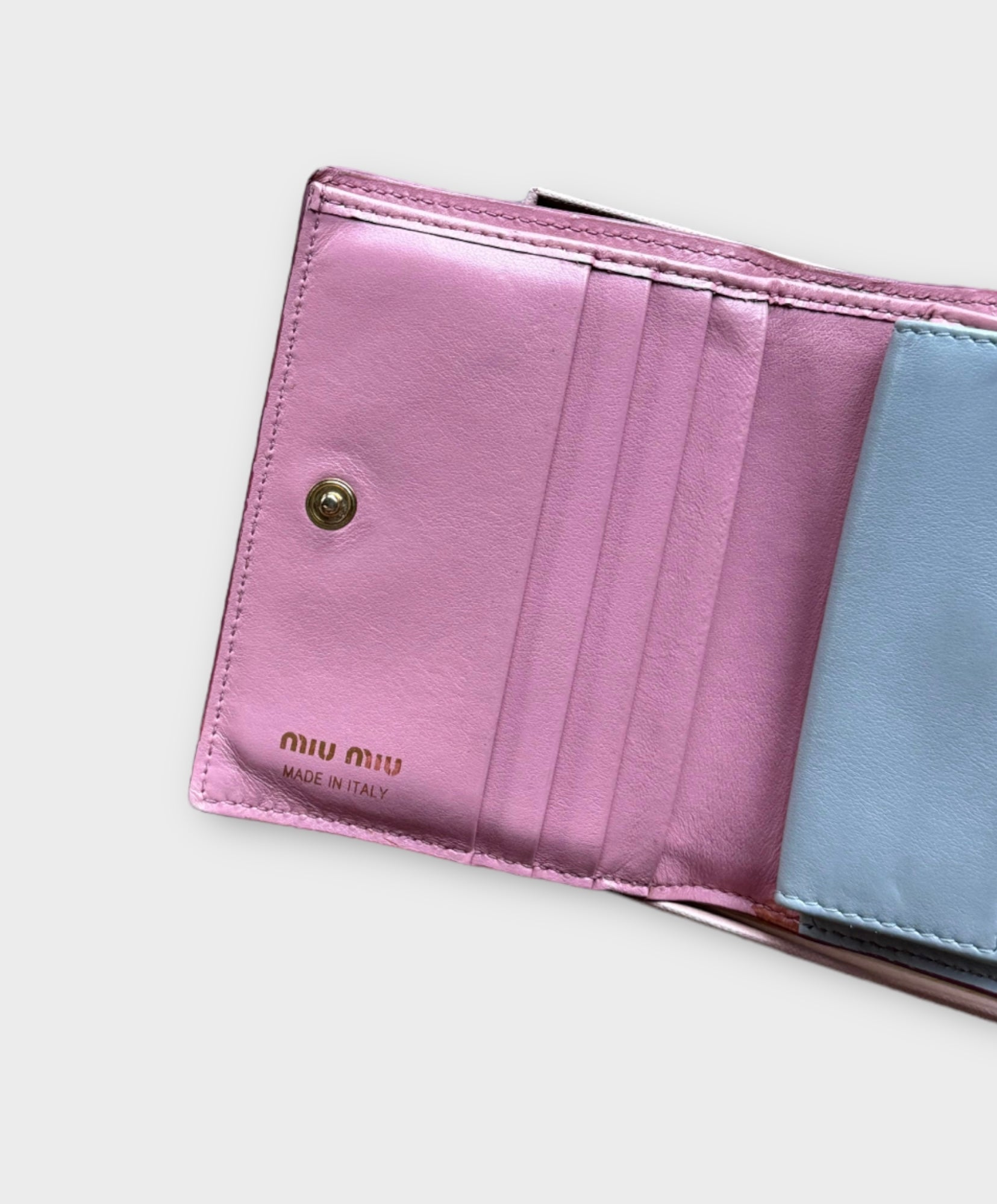 miu miu pink bow wallet