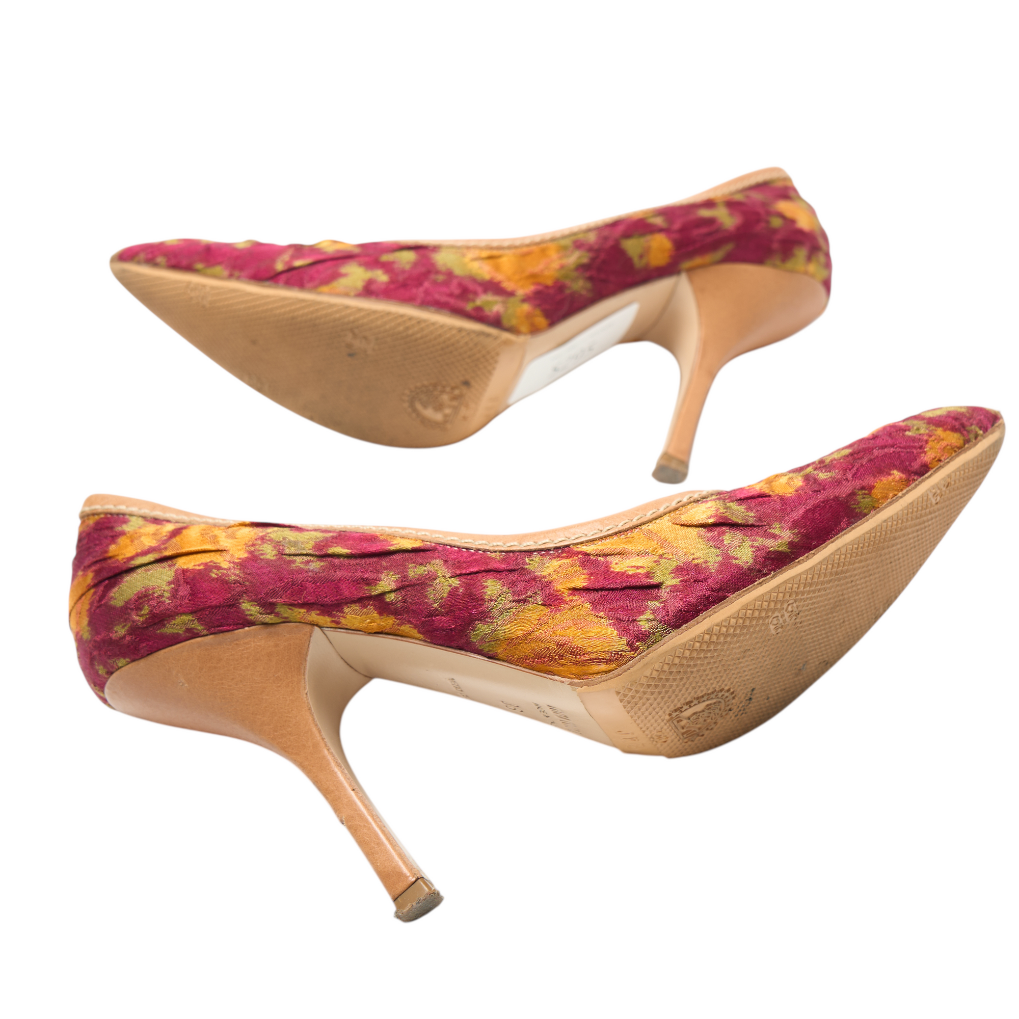 miu miu 2000s floral heels