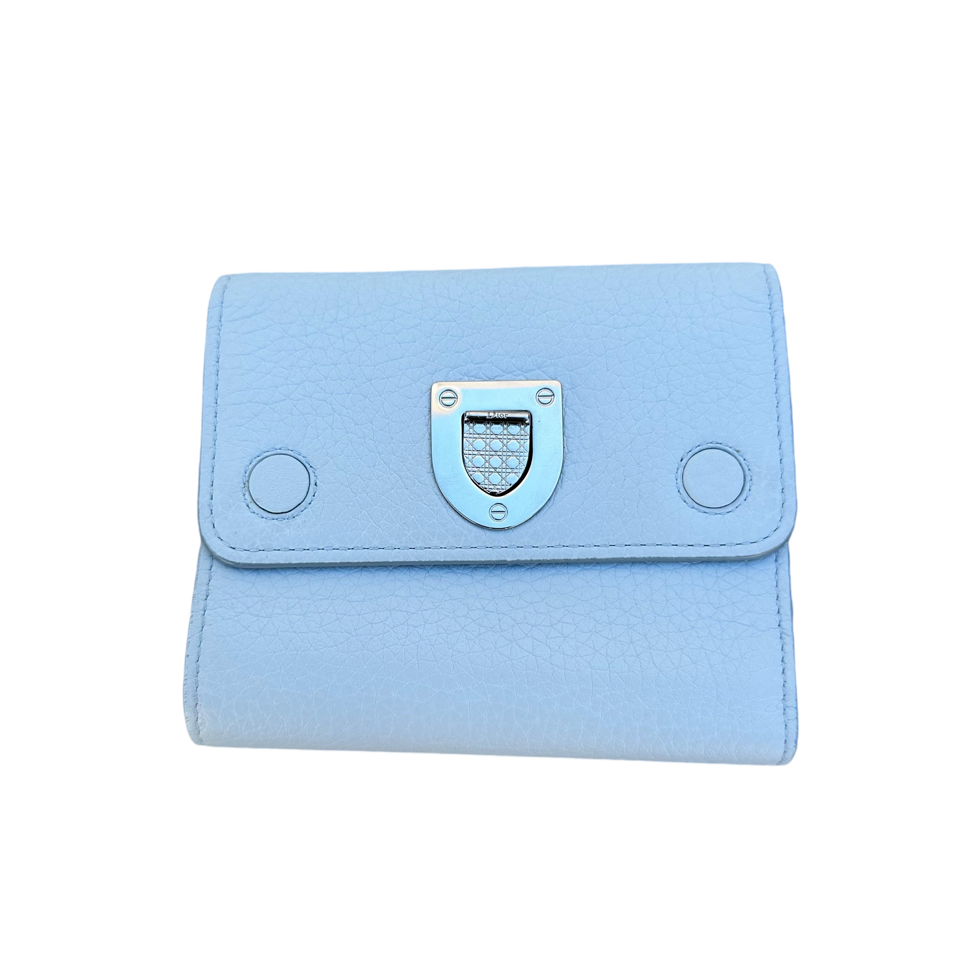 christian dior light blue wallet