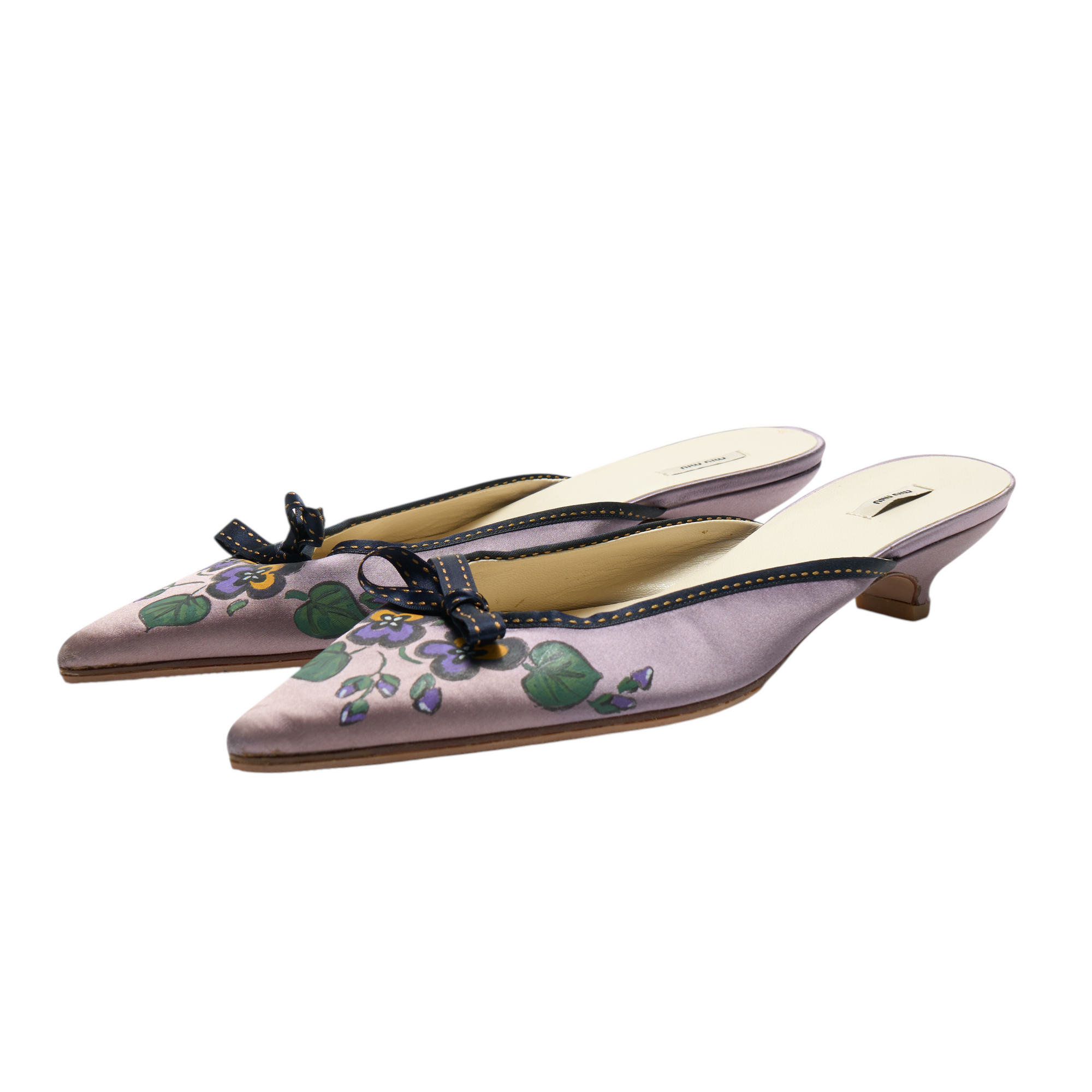 miu miu 2000s light purple flats