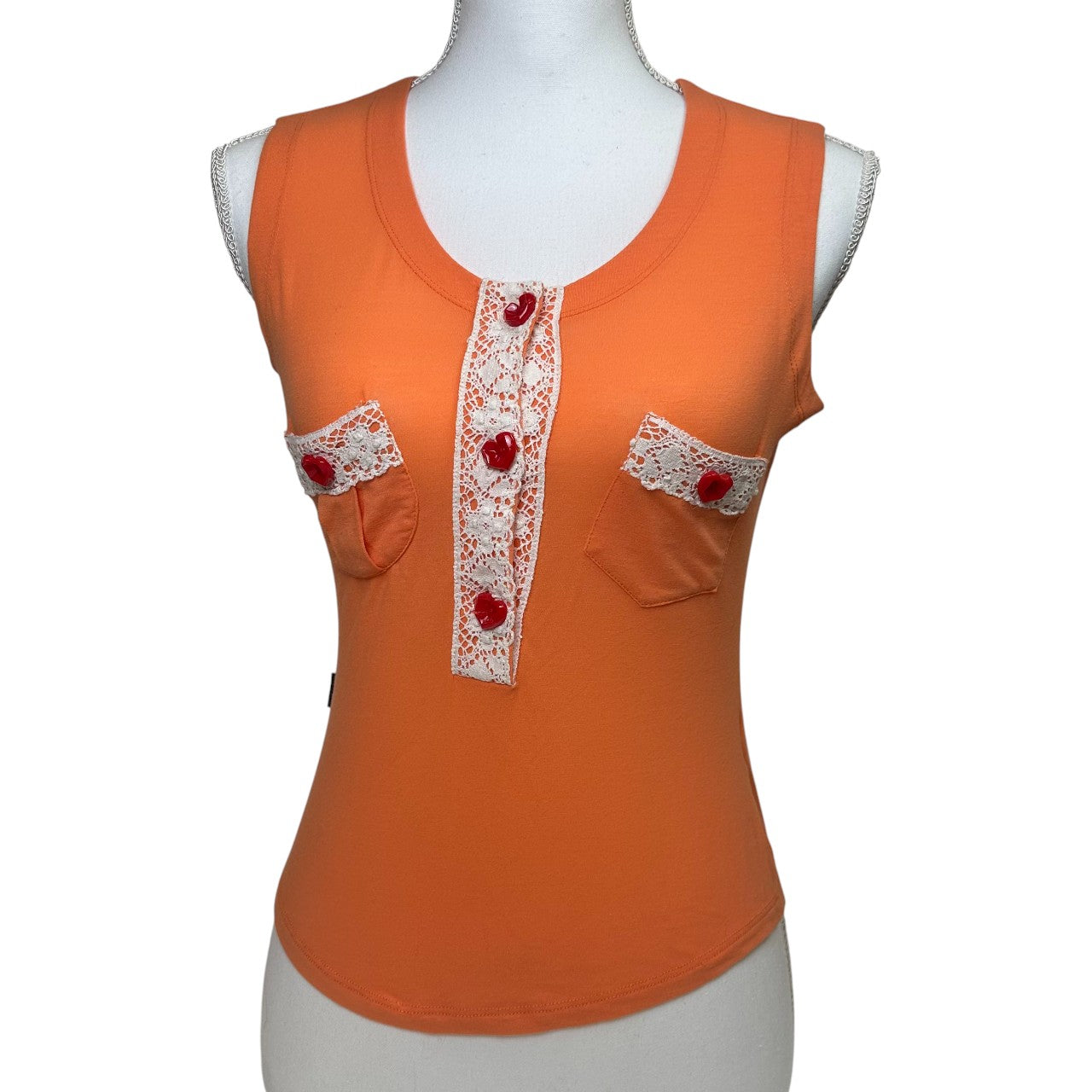 moschino 2000s orange tank top