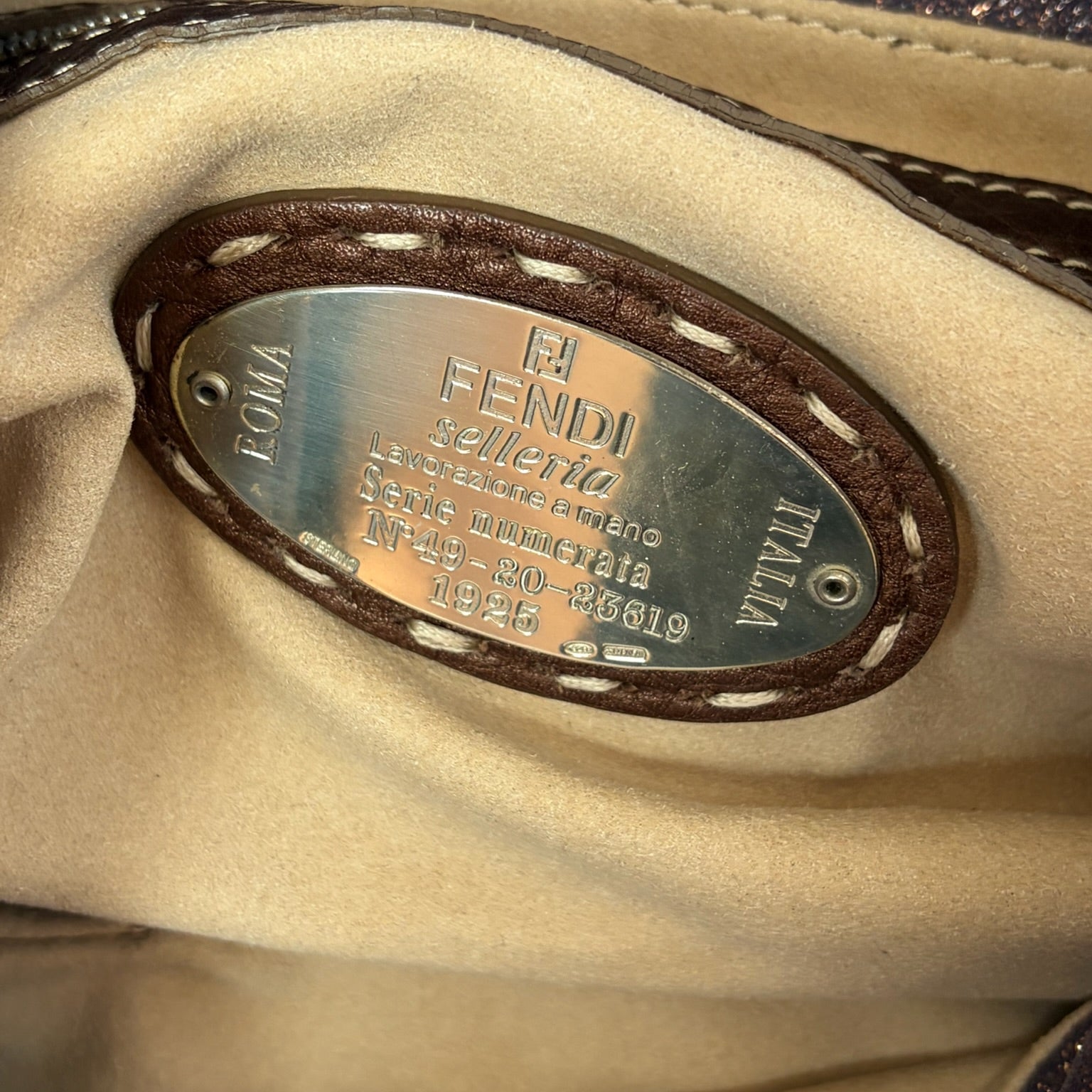 fendi 2000s metallic chef bag