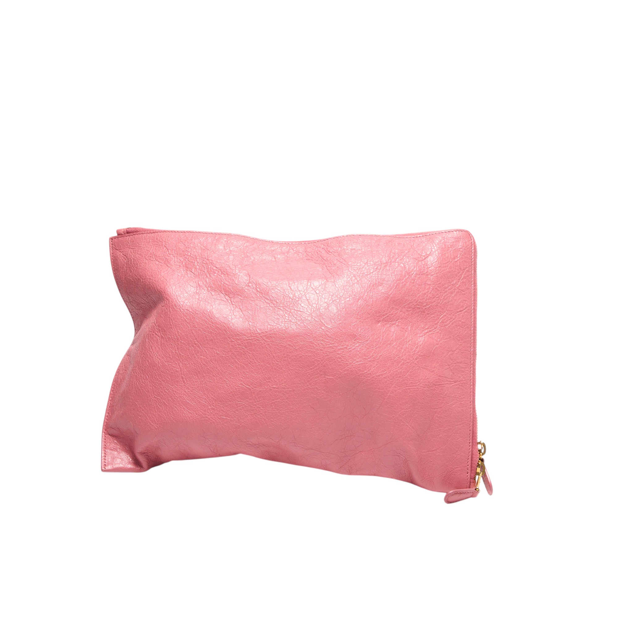 balenciaga 2000s pink city clutch bag