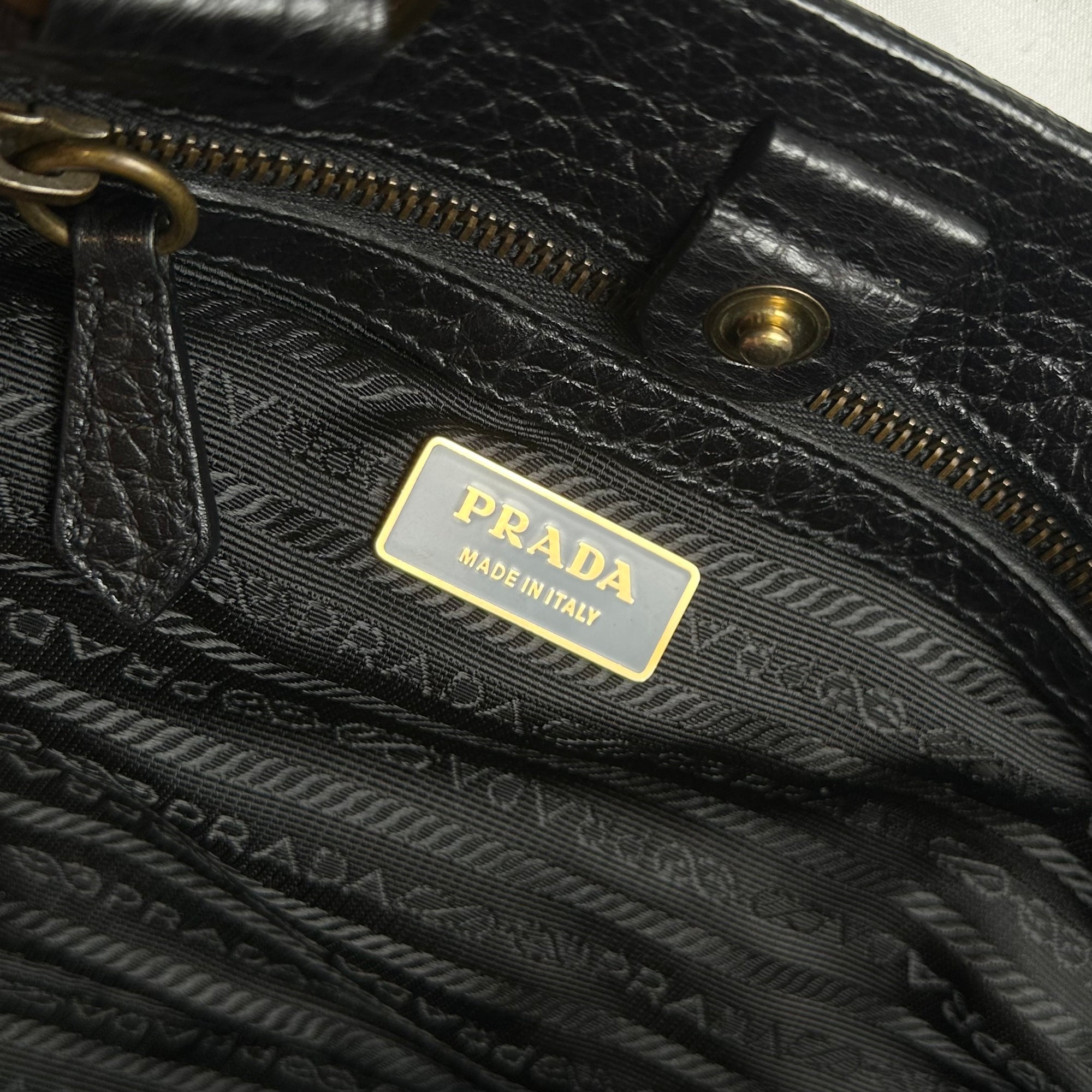 prada 2000s black shoulder bag