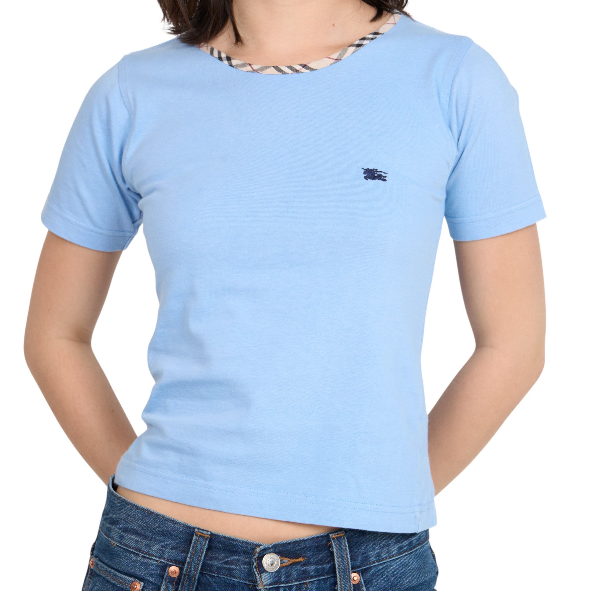 burberry light blue top