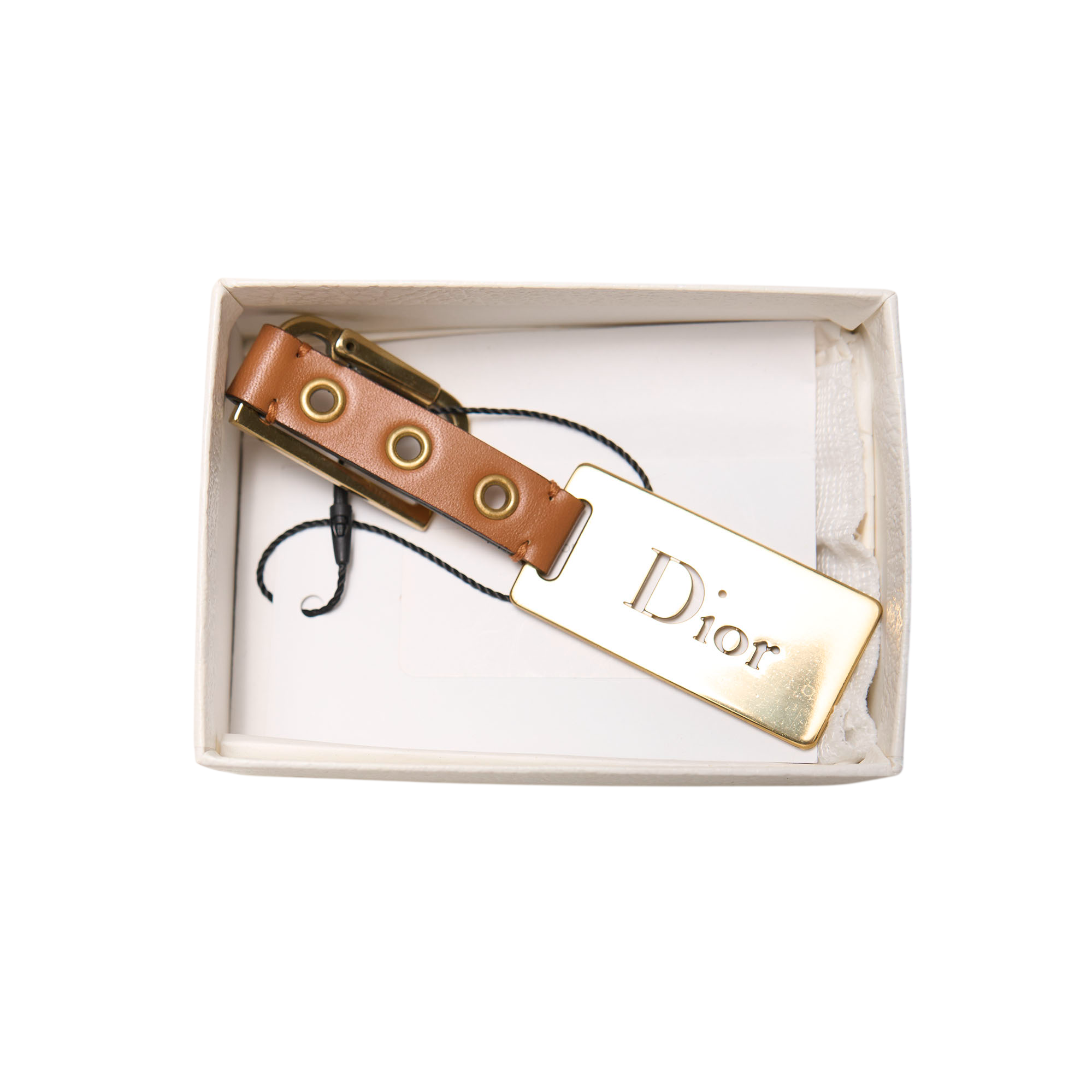 christian dior 2000s brown keychain