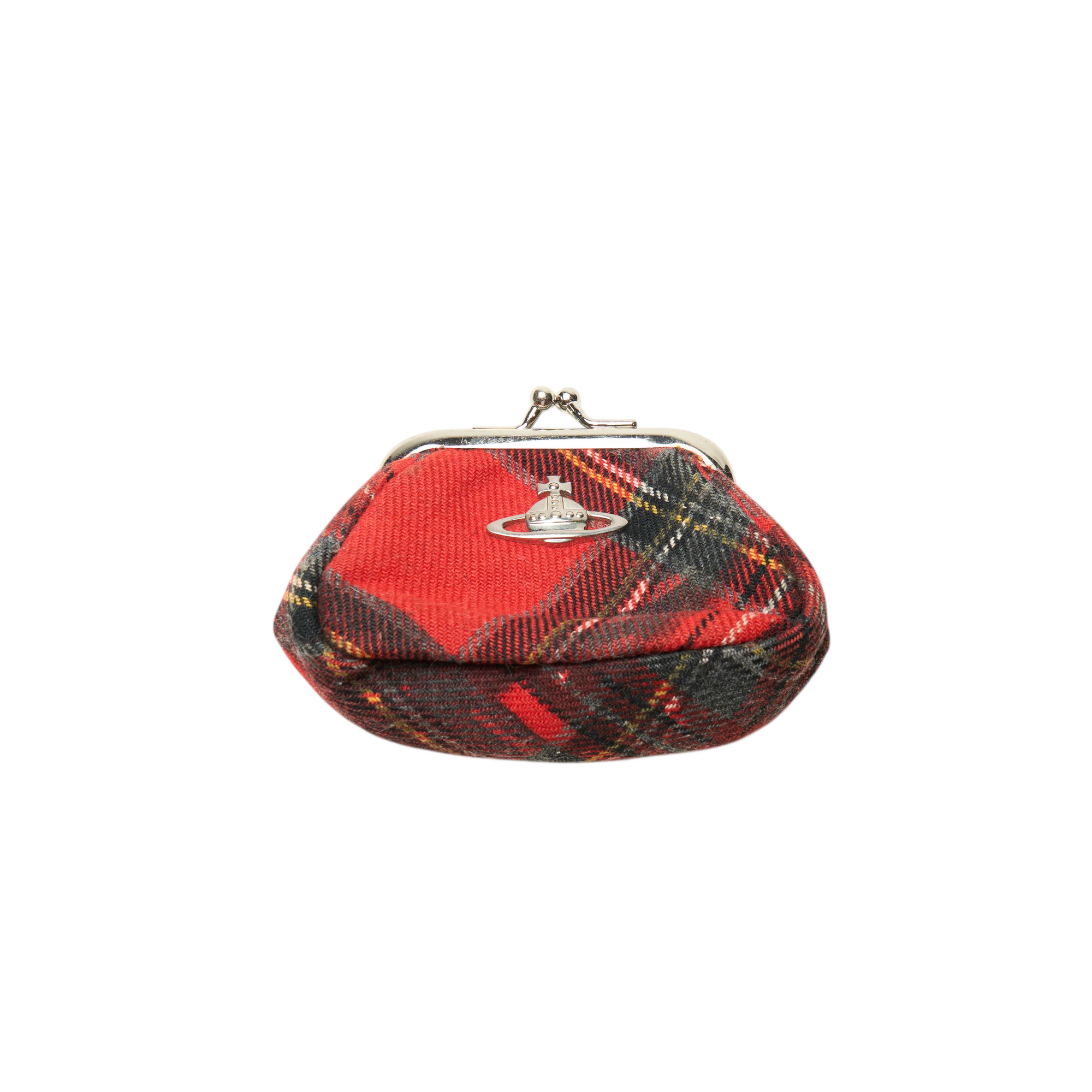 vivienne westwood red plaid coin pouch