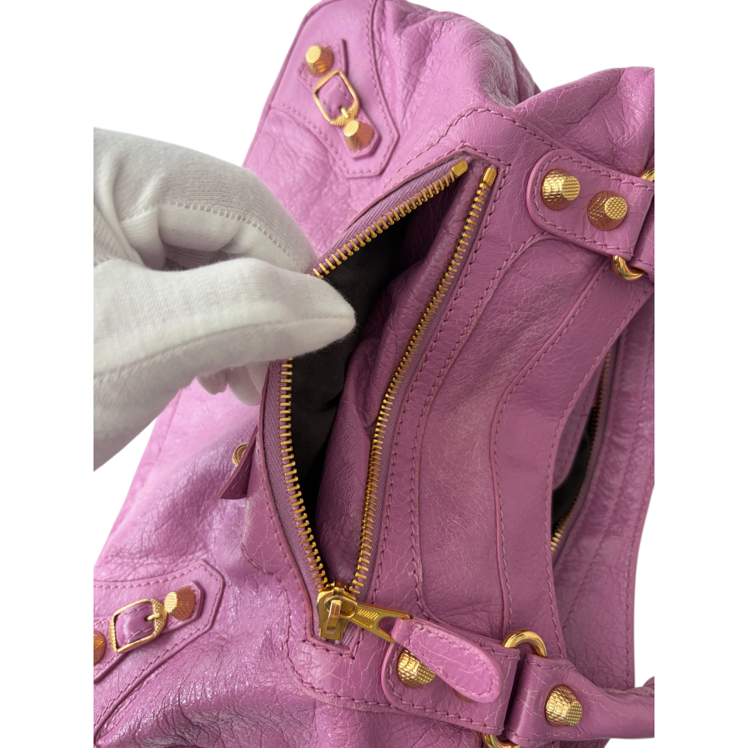 balenciaga 2000s pink city bag