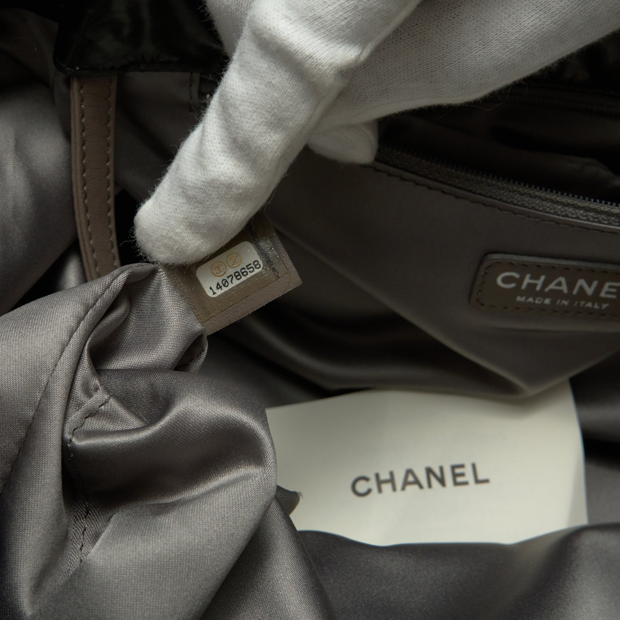 chanel 2010s black patent flap bag