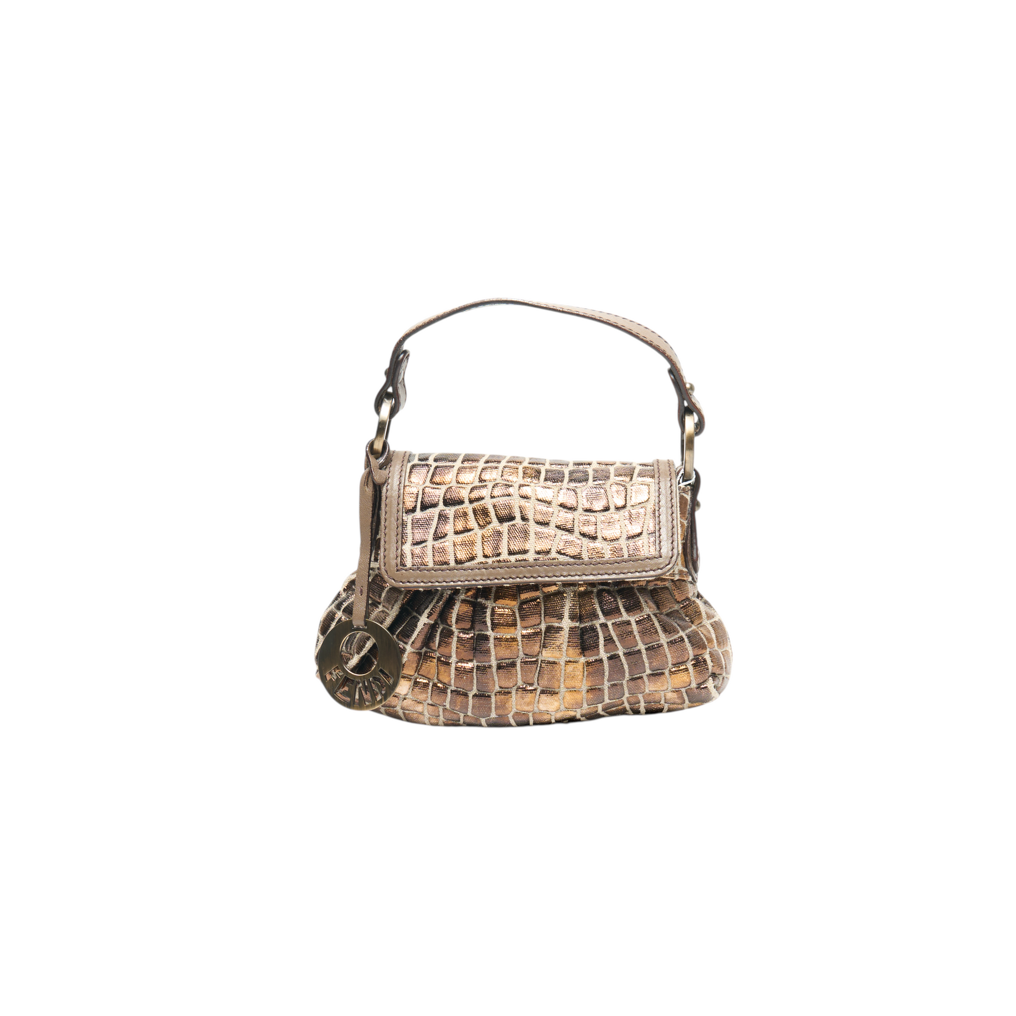 fendi 2000s mini crocodile chef bag