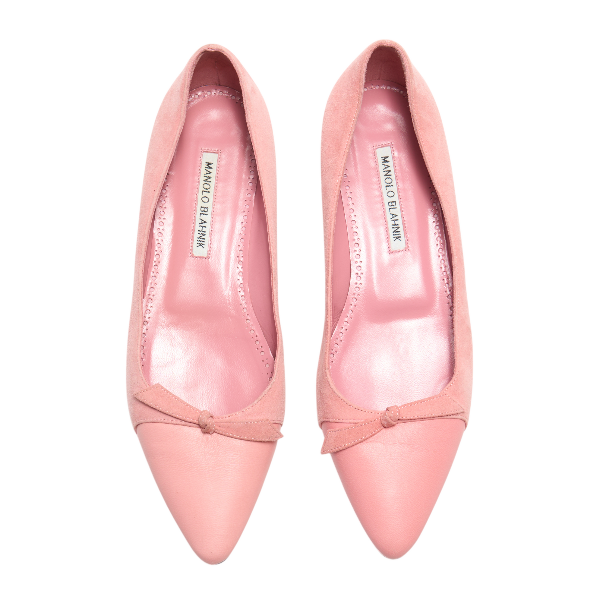 manolo blahnik pink ballet flats