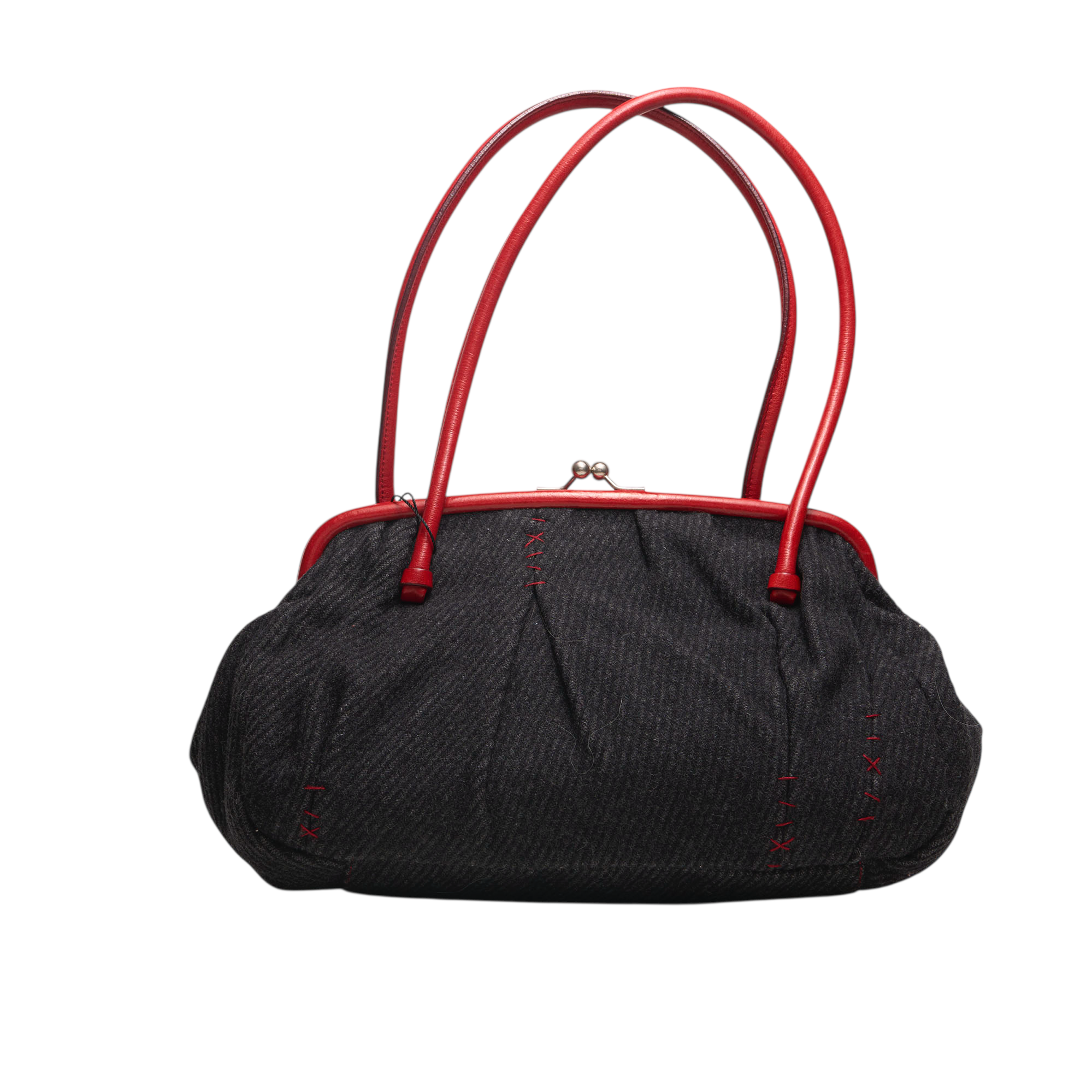 miu miu 2000s navy blue bag