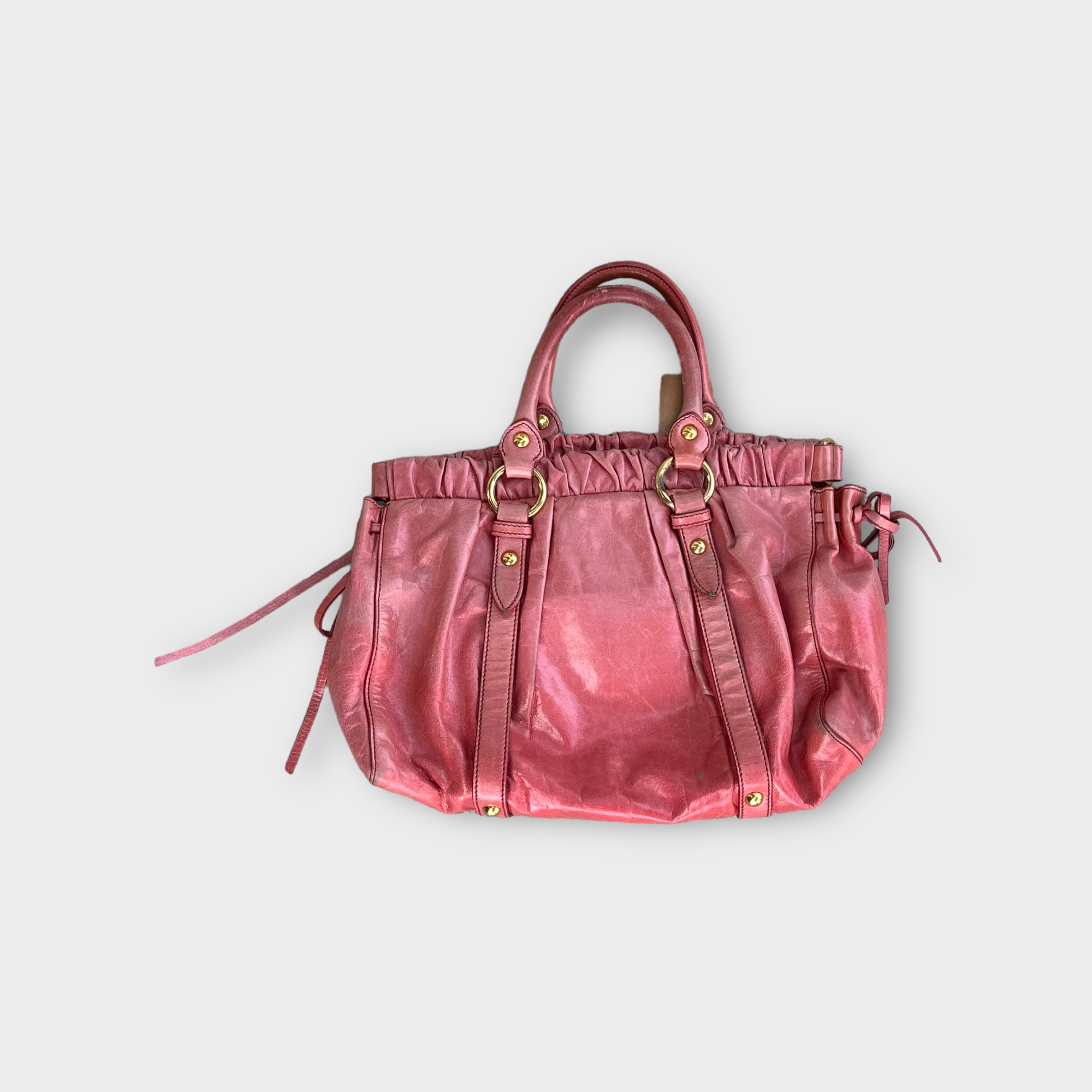 miu miu pink vitello shoulder bag