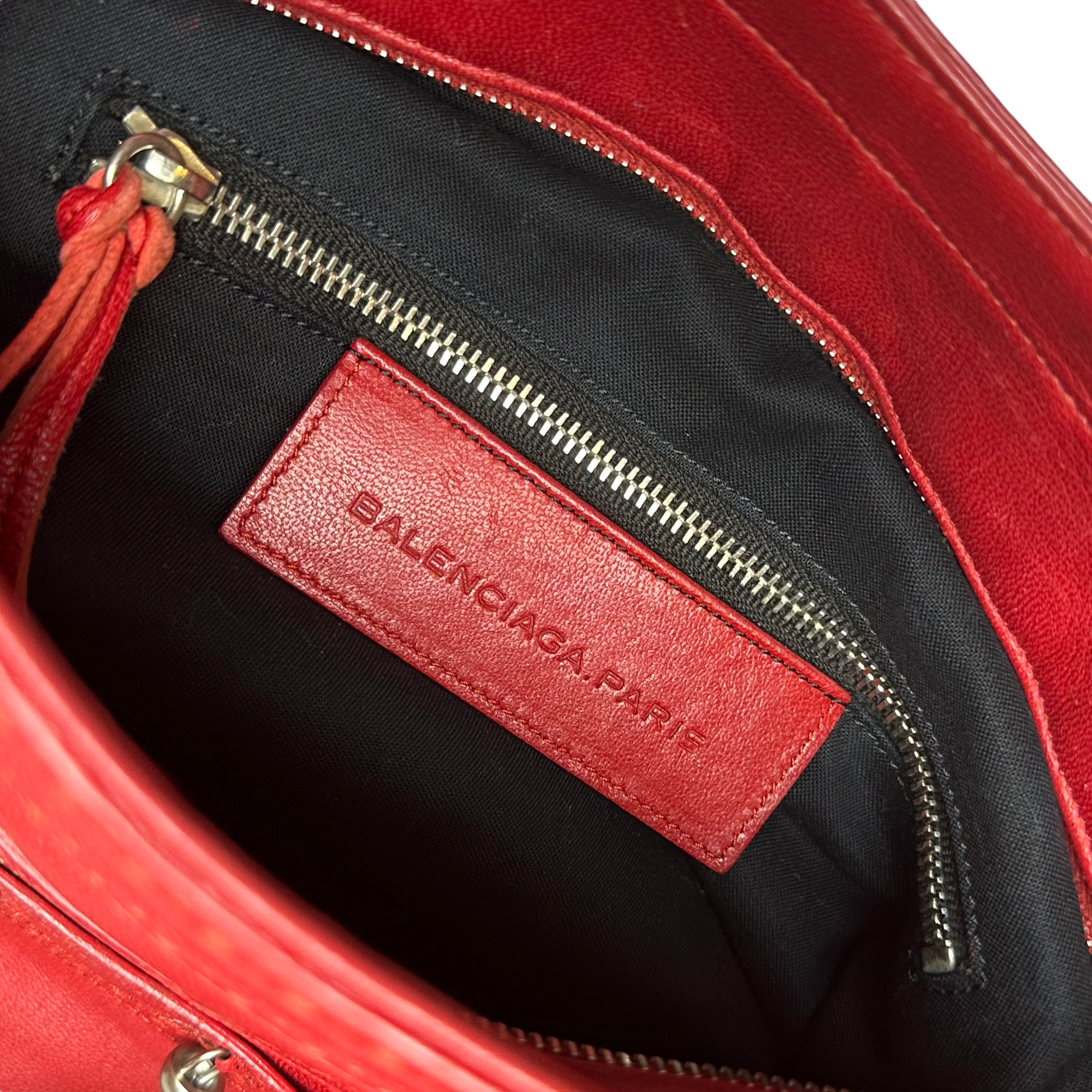 balenciaga 2000s red city bag