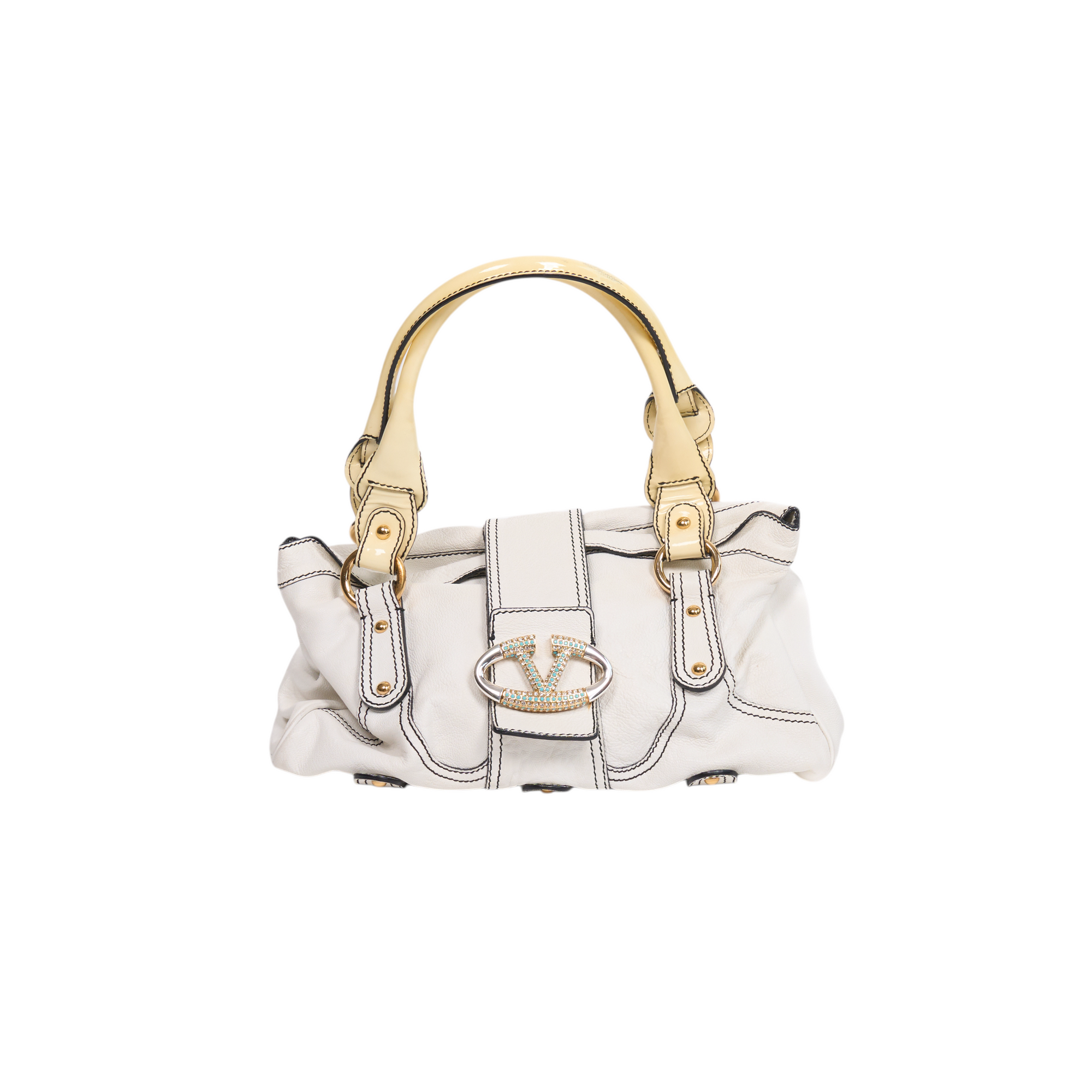 valentino 2000s white shoulder bag