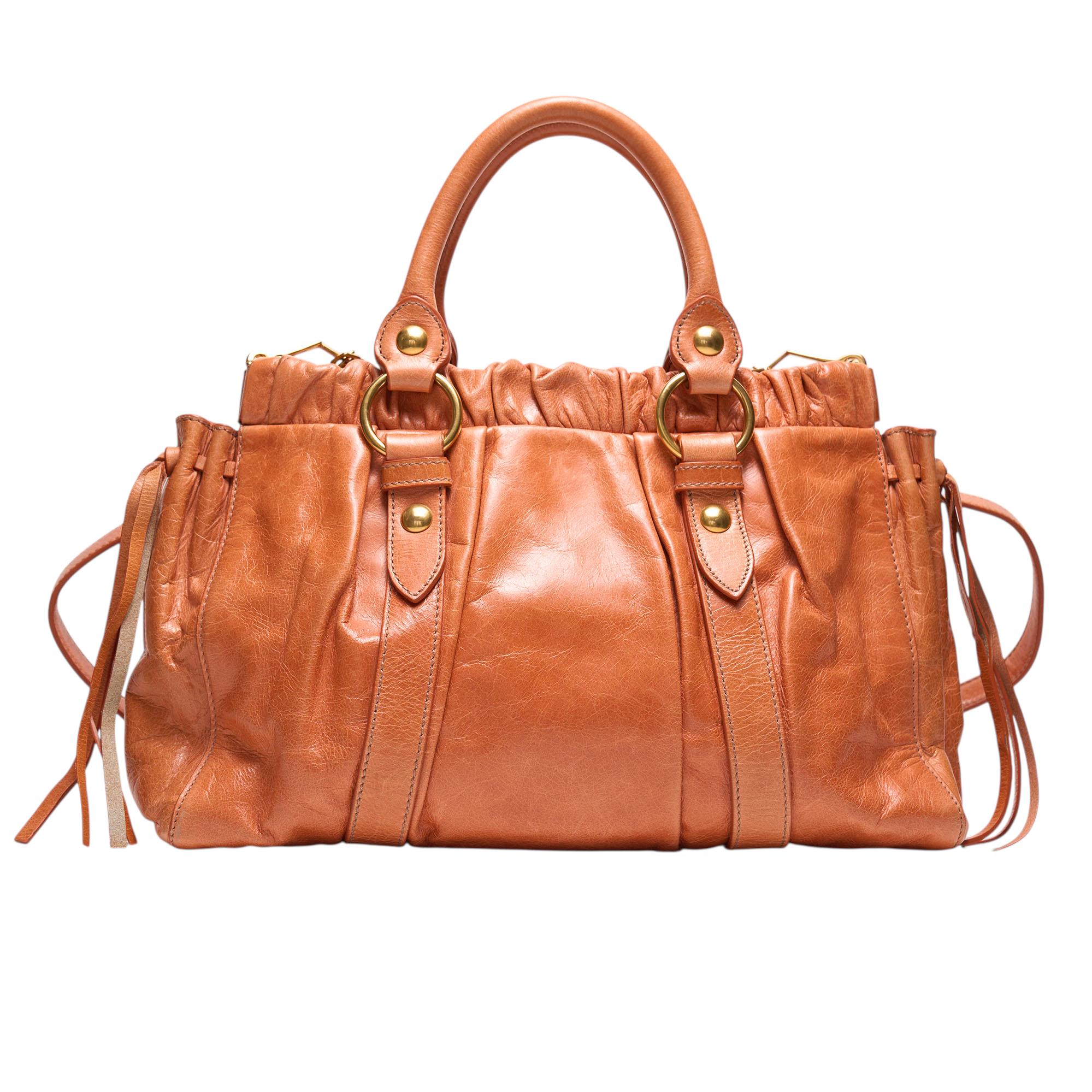 miu miu 2000s orange vitello bag