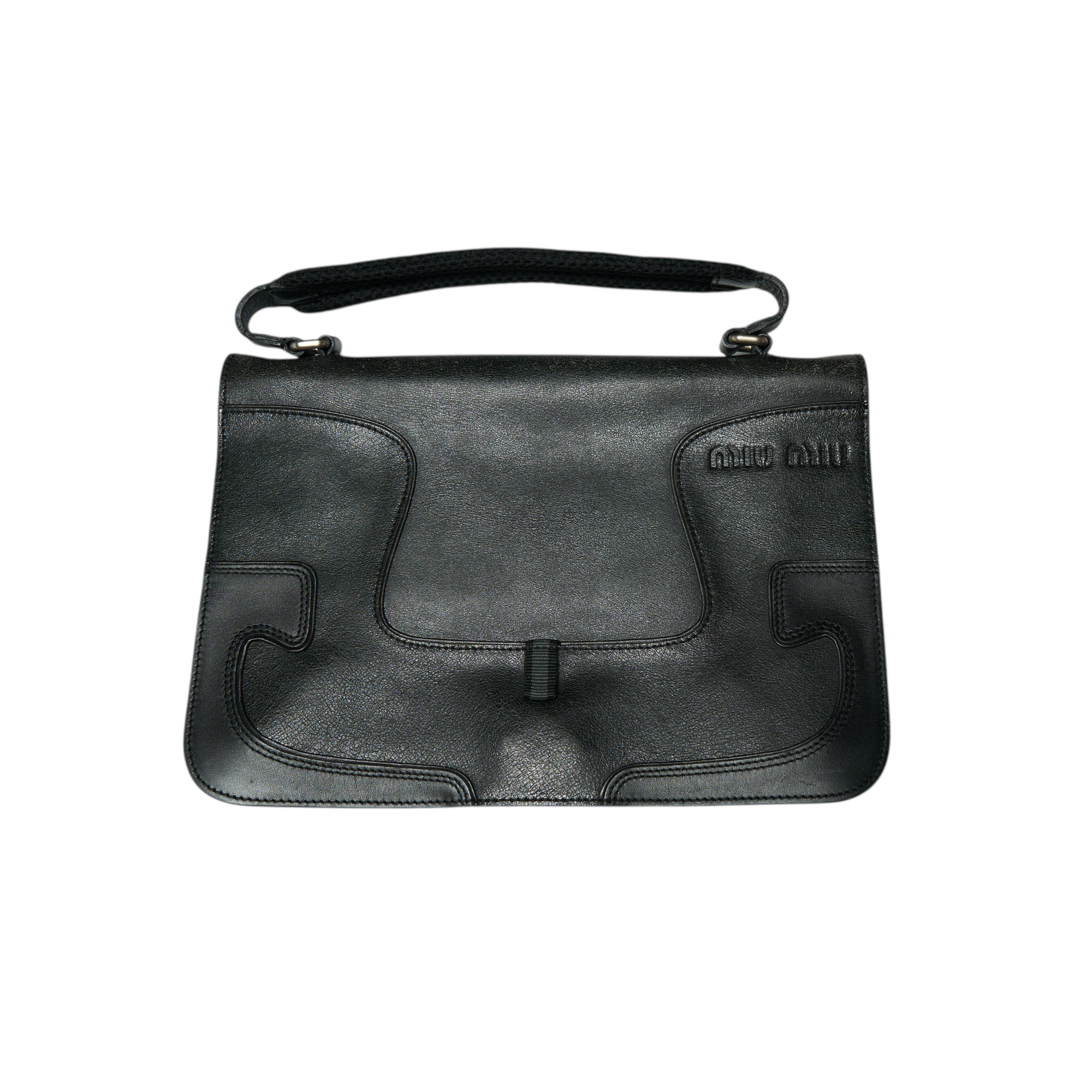 miu miu 2000s black puzzle bag