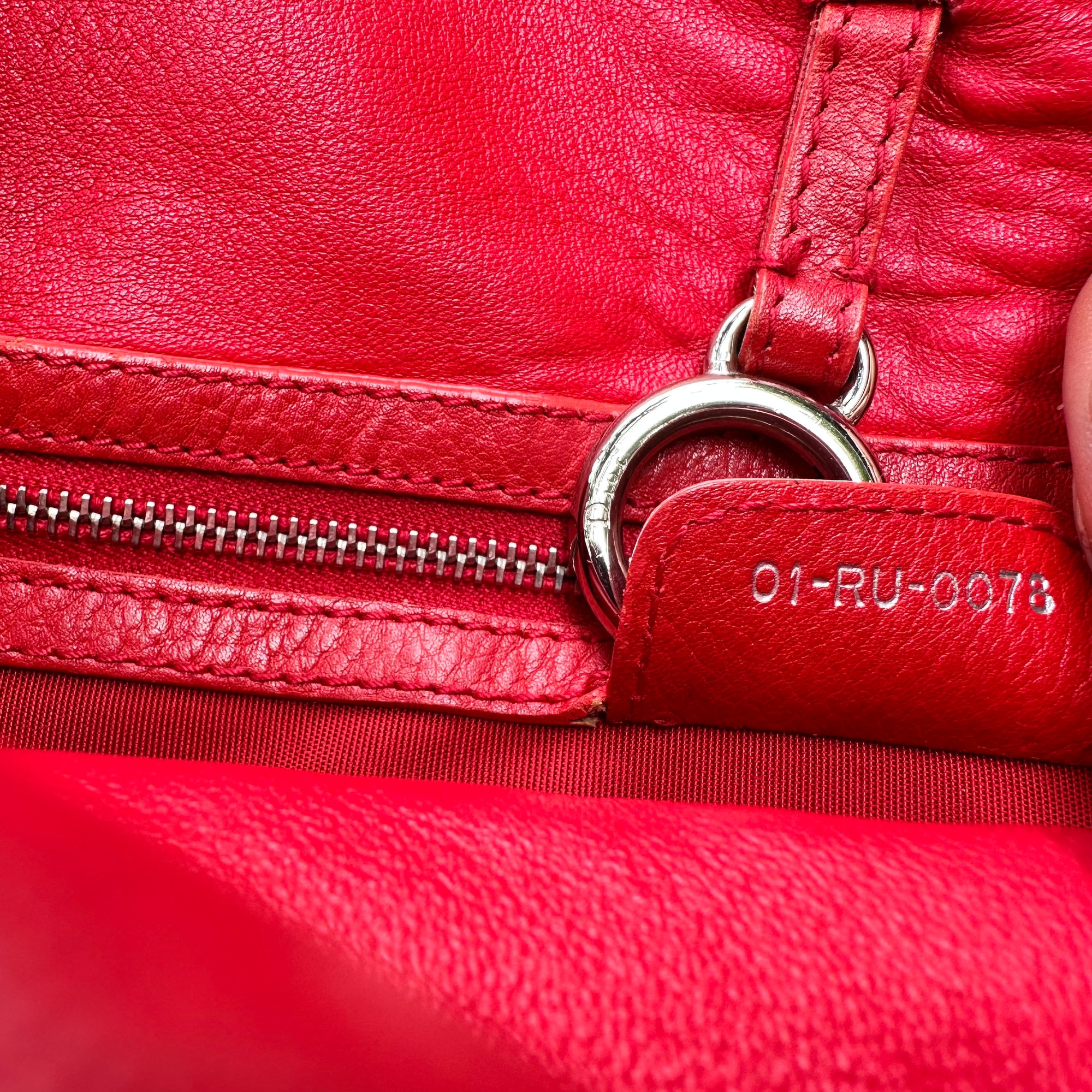 christian dior red 61 tote bag