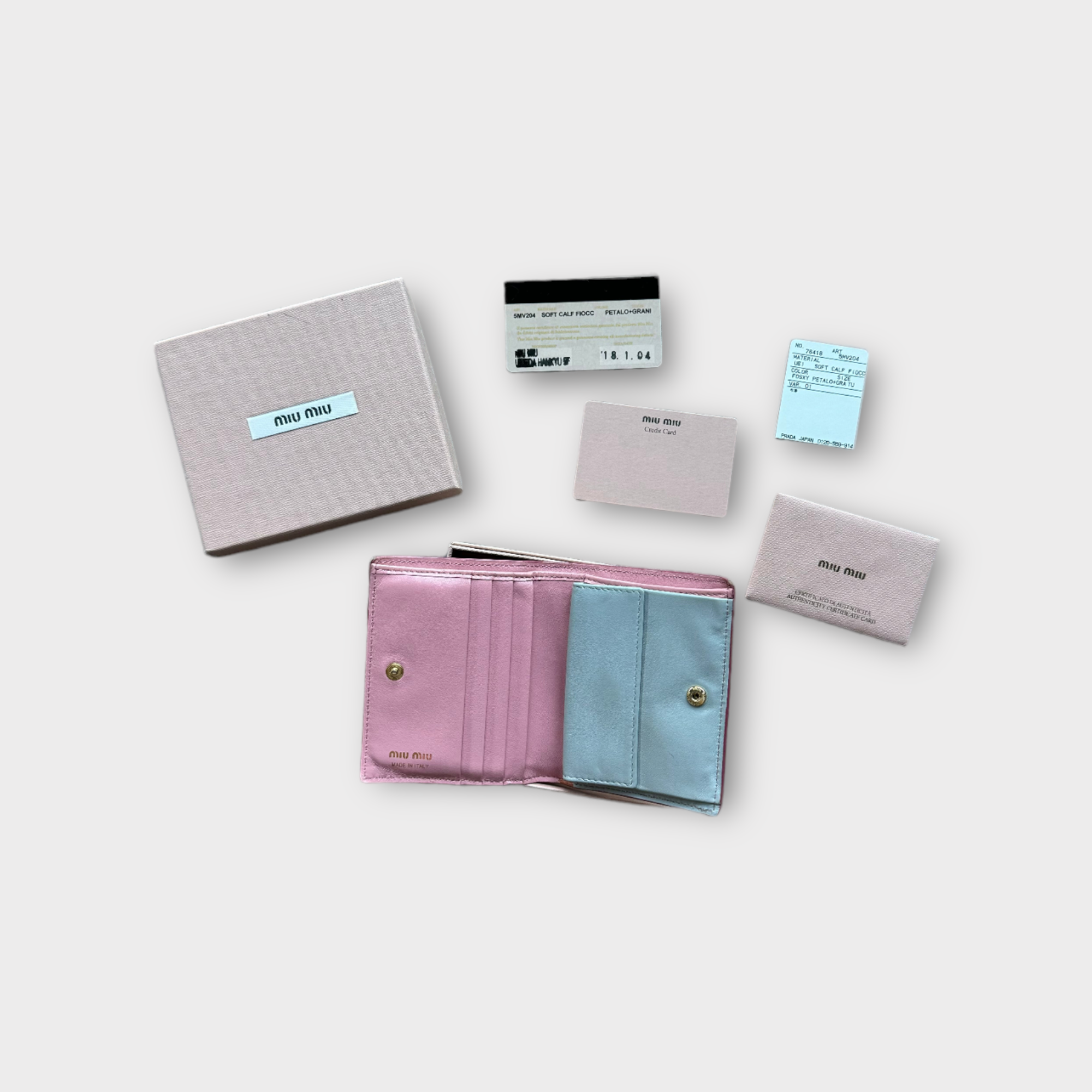 miu miu pink bow wallet