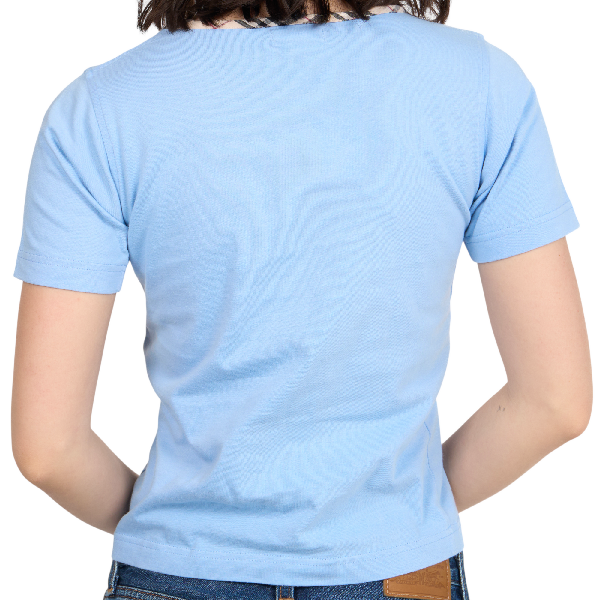 burberry light blue top