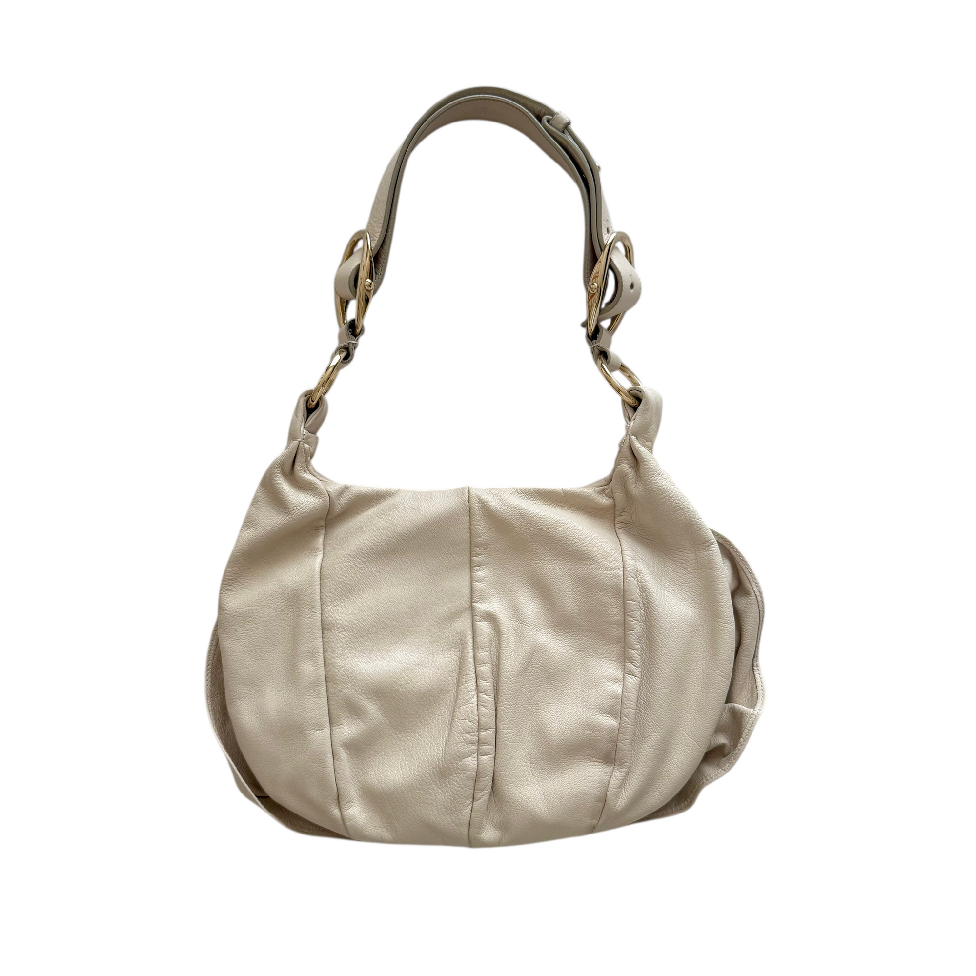 yves saint laurent cream shoulder bag