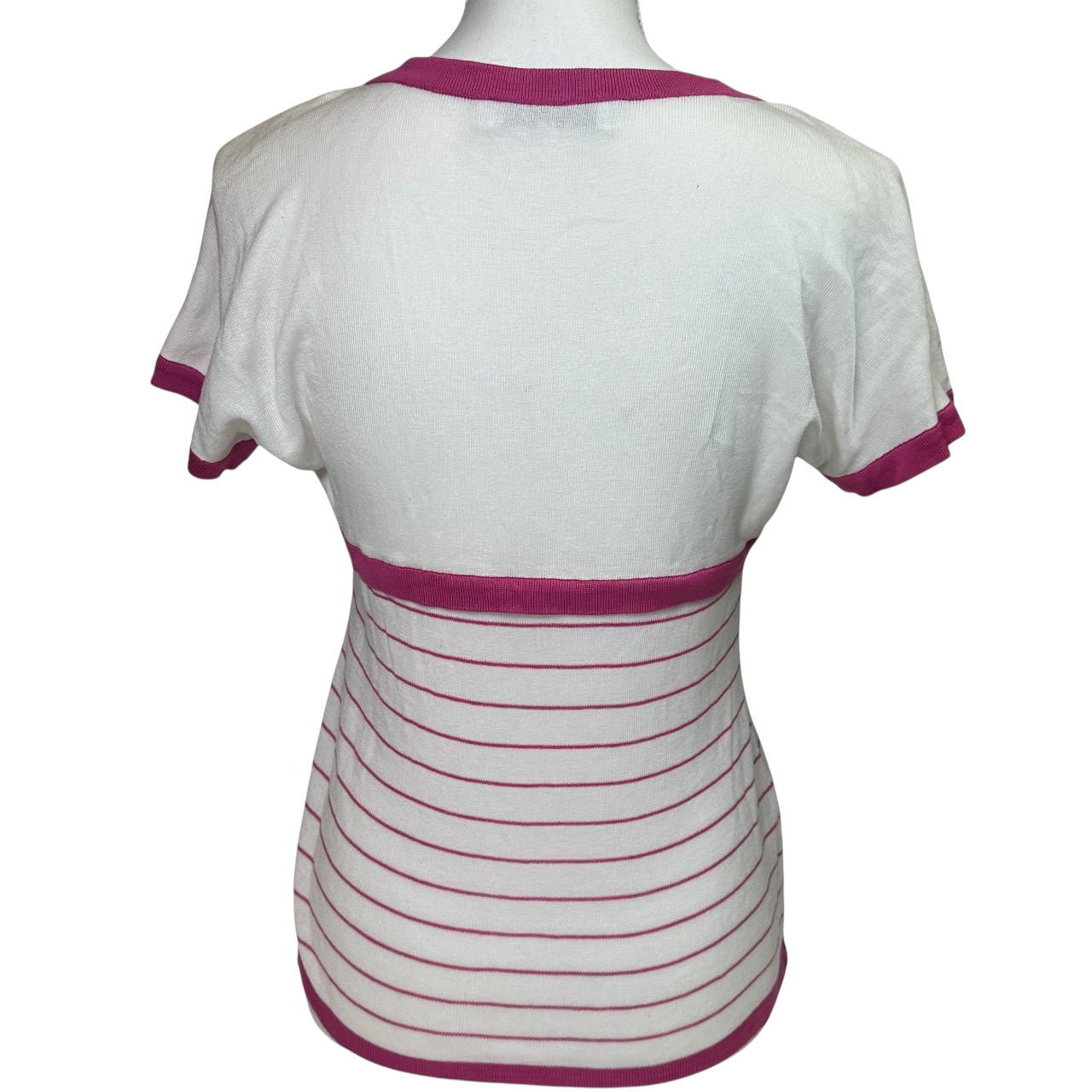 christian dior 2000s pink striped top