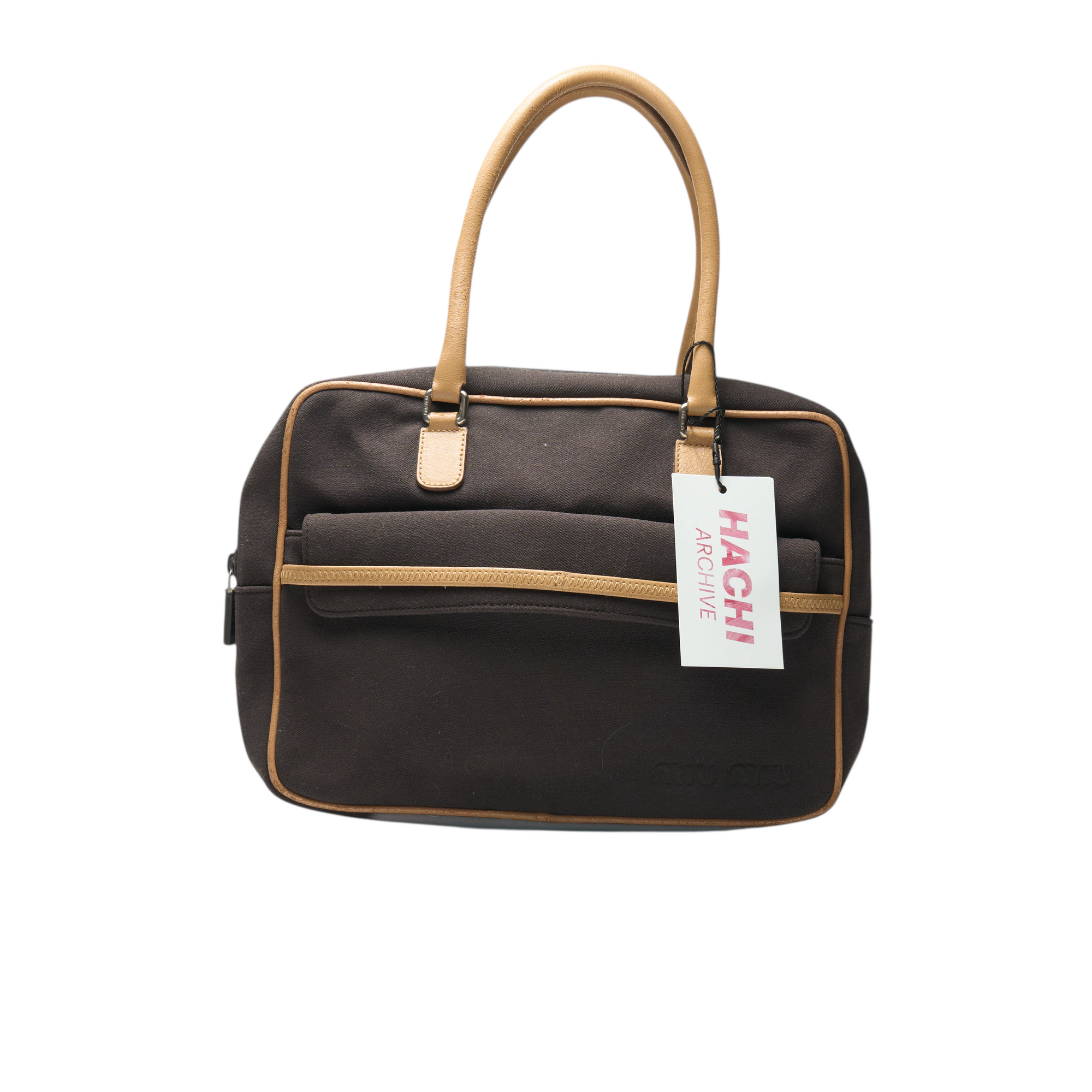 miu miu 2000s brown shoulder bag