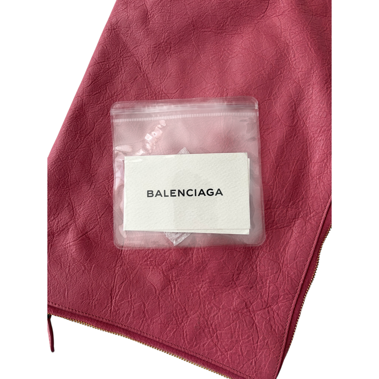 balenciaga 2000s pink city clutch bag