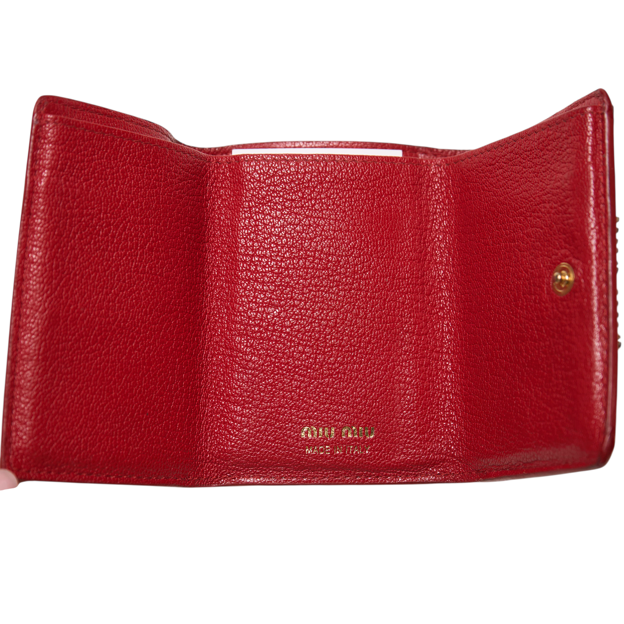 miu miu blue heart mini wallet