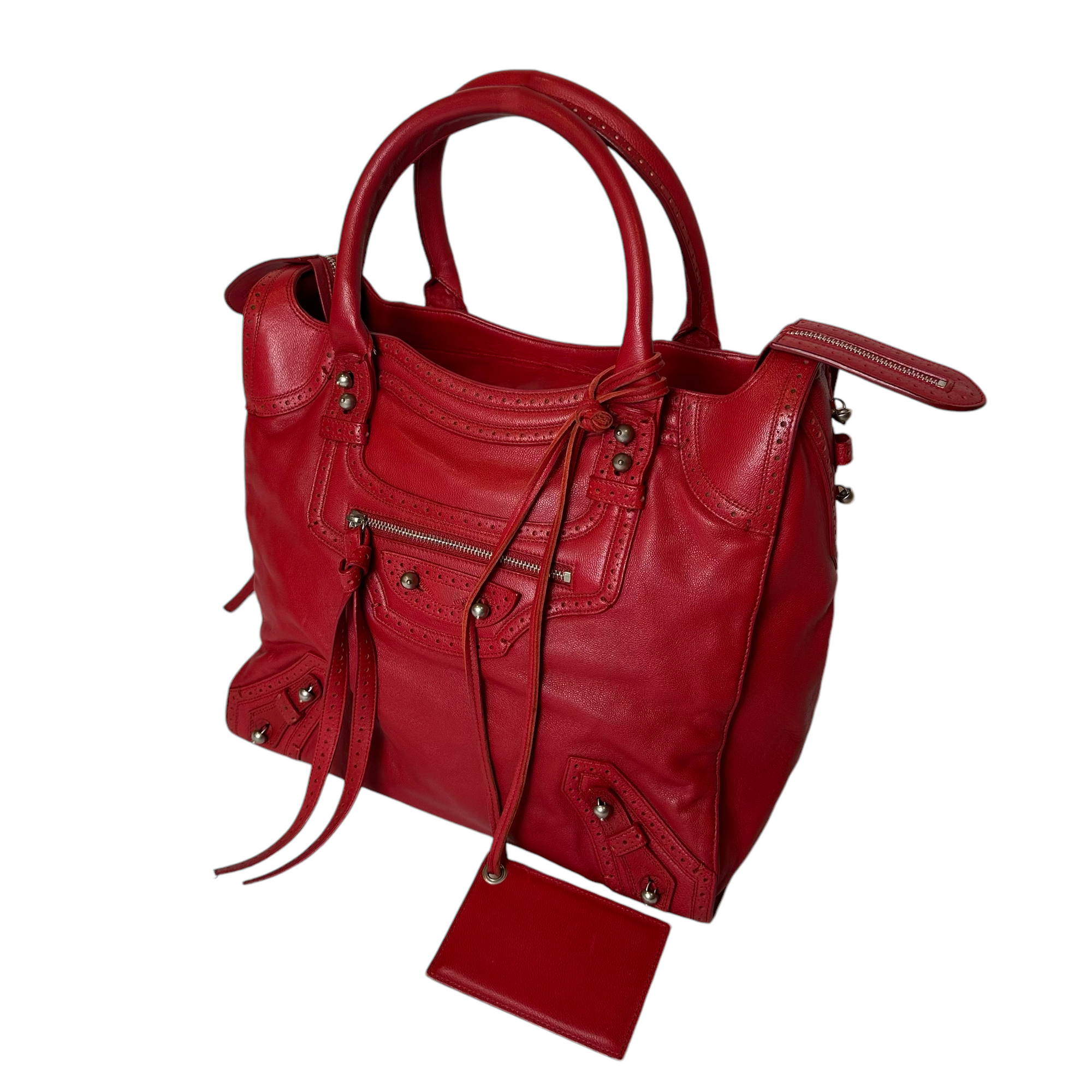 balenciaga 2000s red city bag