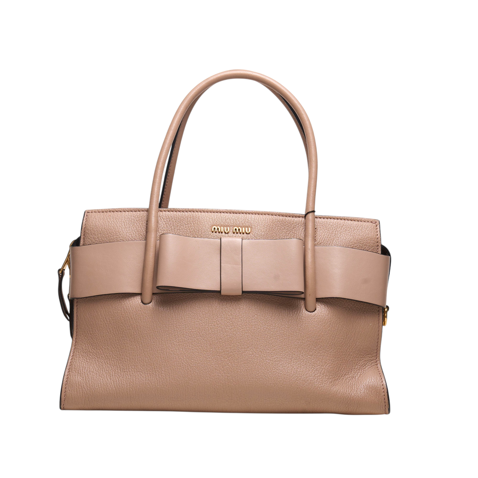 miu miu tan bow bag