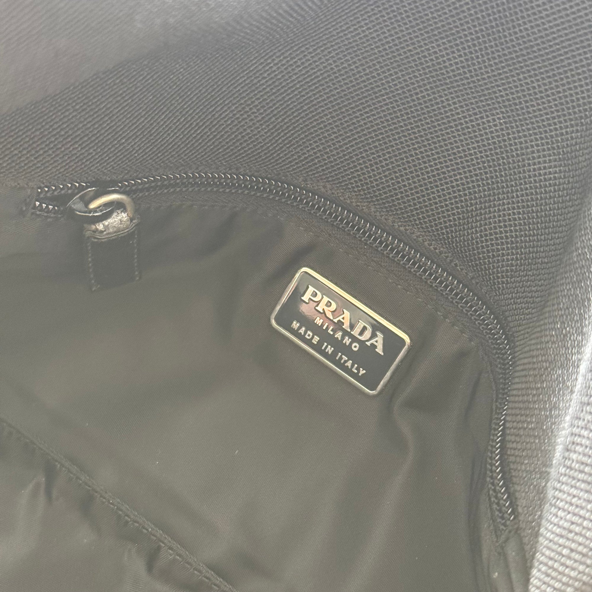 prada 2000s black shoulder bag