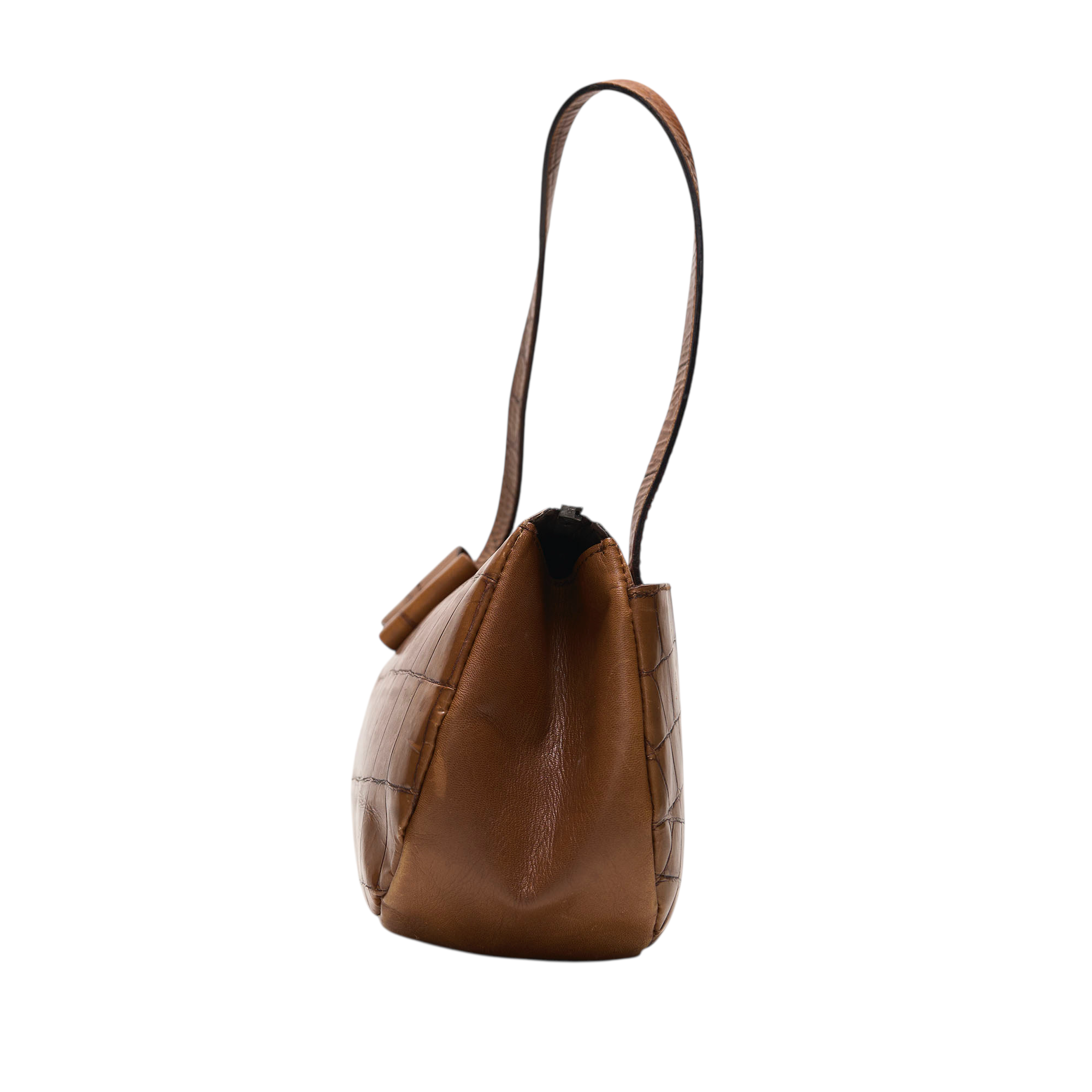miu miu 2000s brown bow bag
