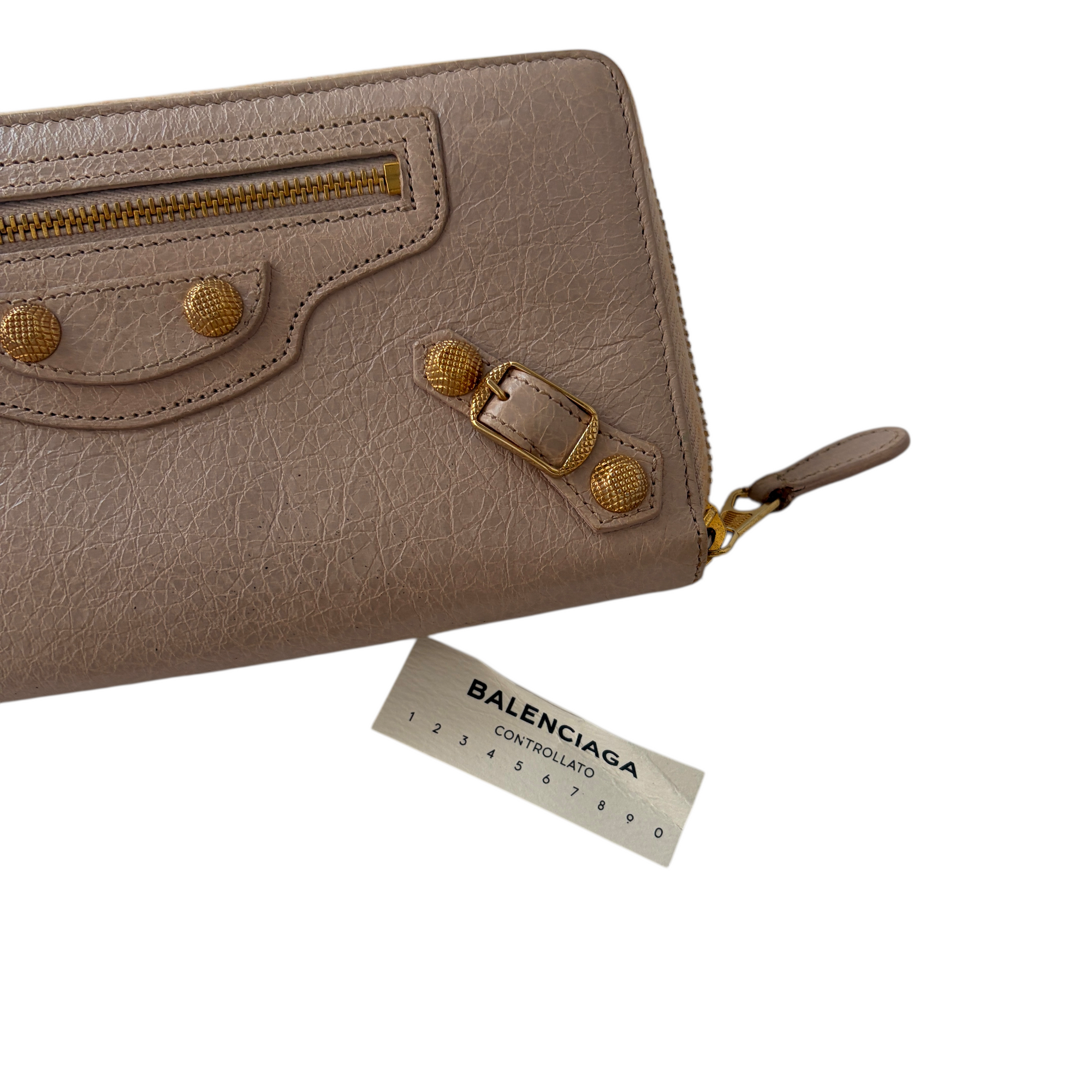 balenciaga 2000s cream city wallet