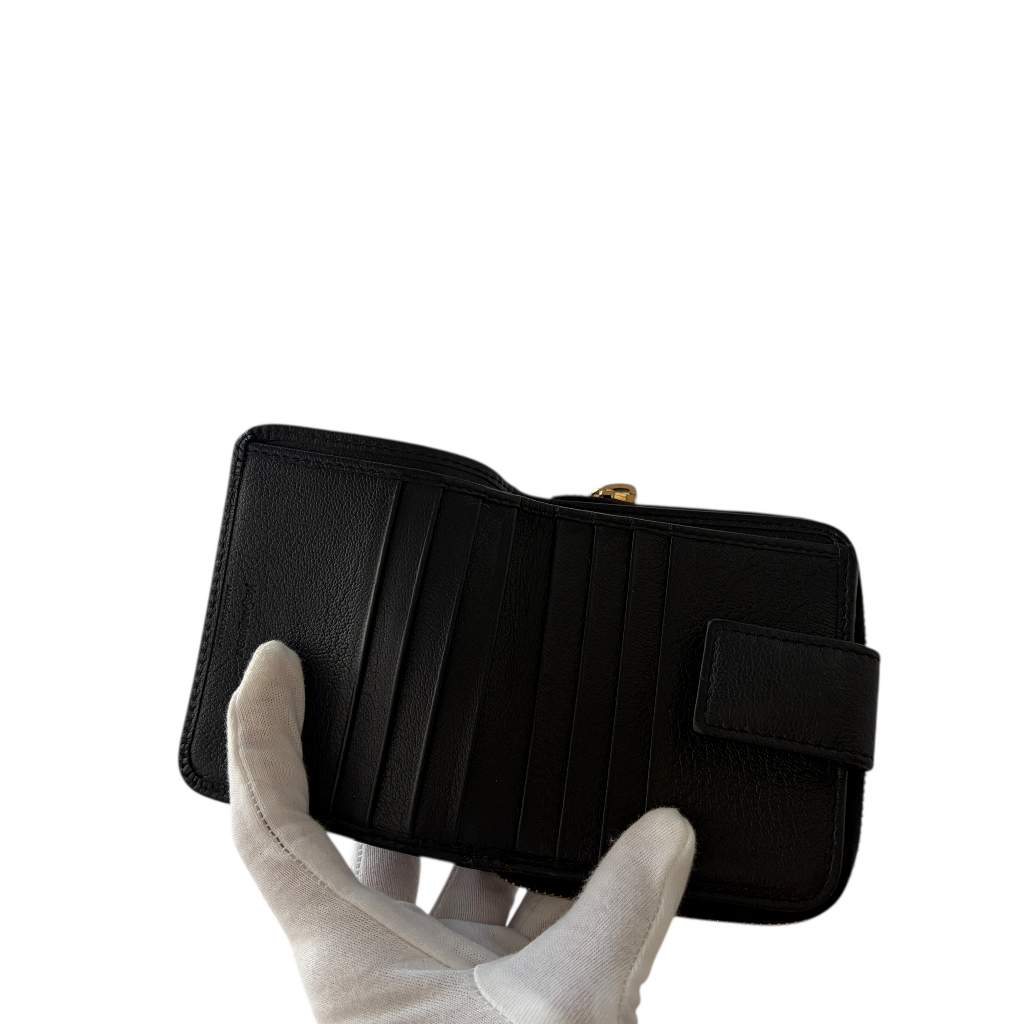 ysl black wallet