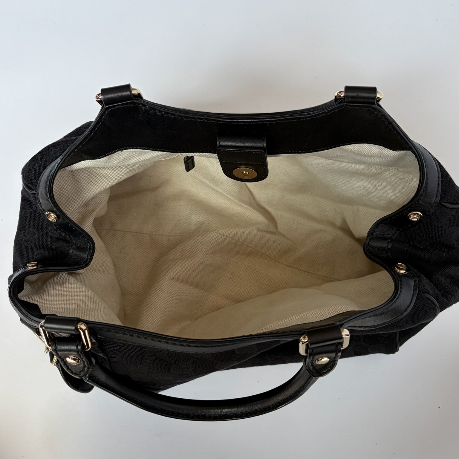 gucci 2000s black tote bag