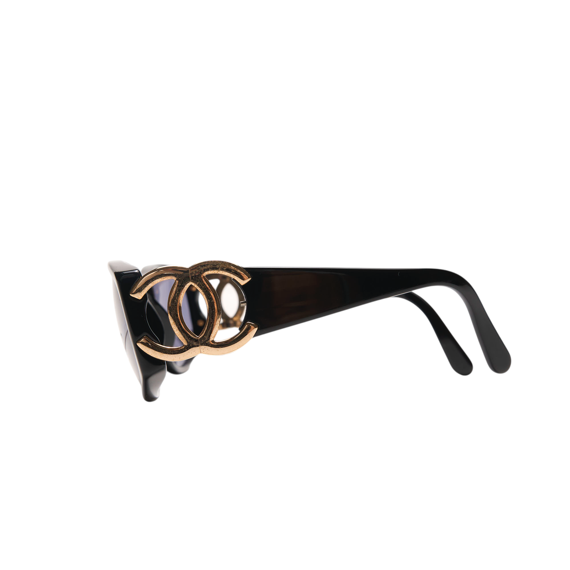 chanel black sunglasses