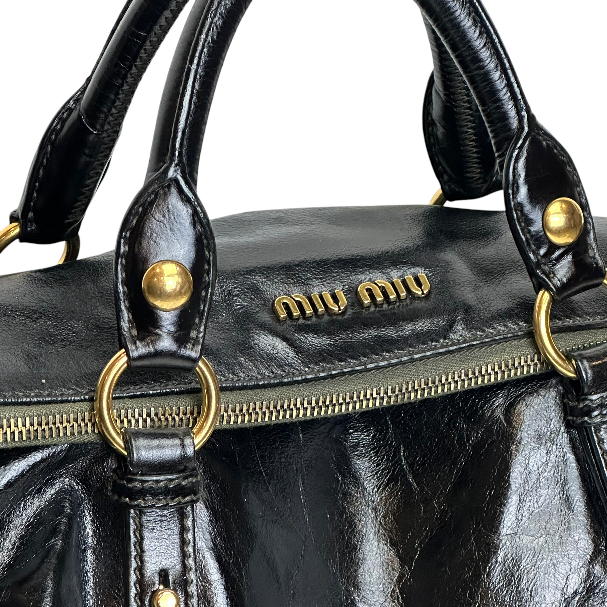 miu miu black vitello bag