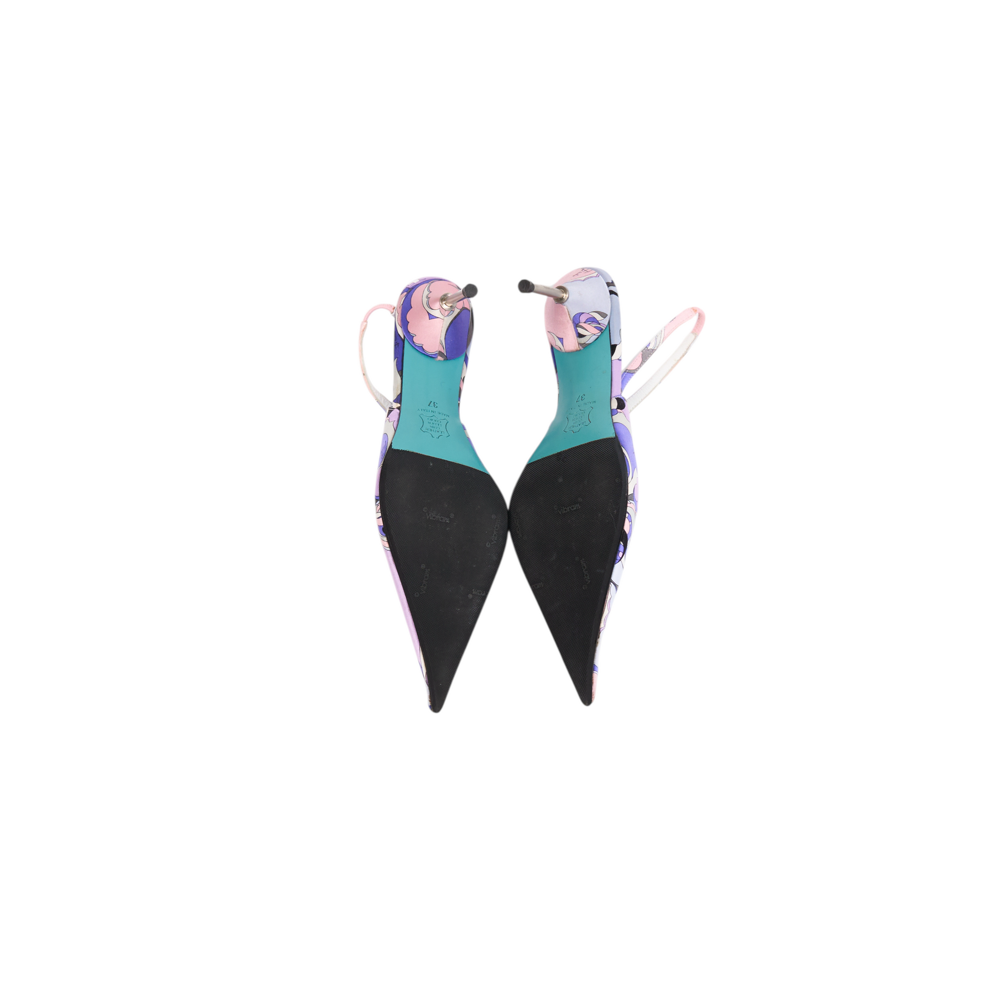 emilio pucci 2000s purple slingback heels