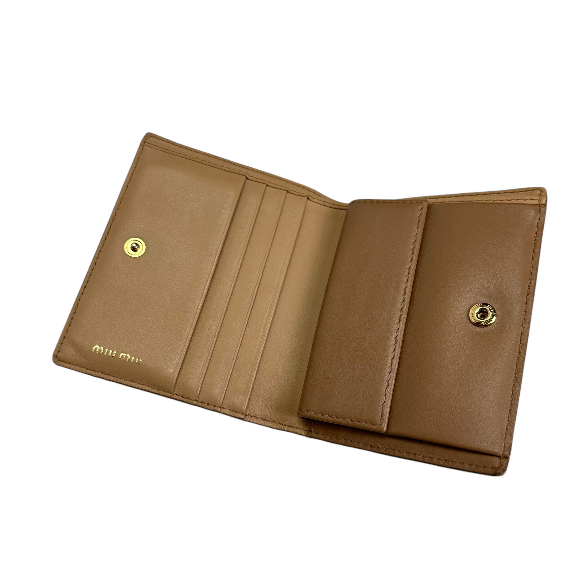 miu miu brown bow wallet