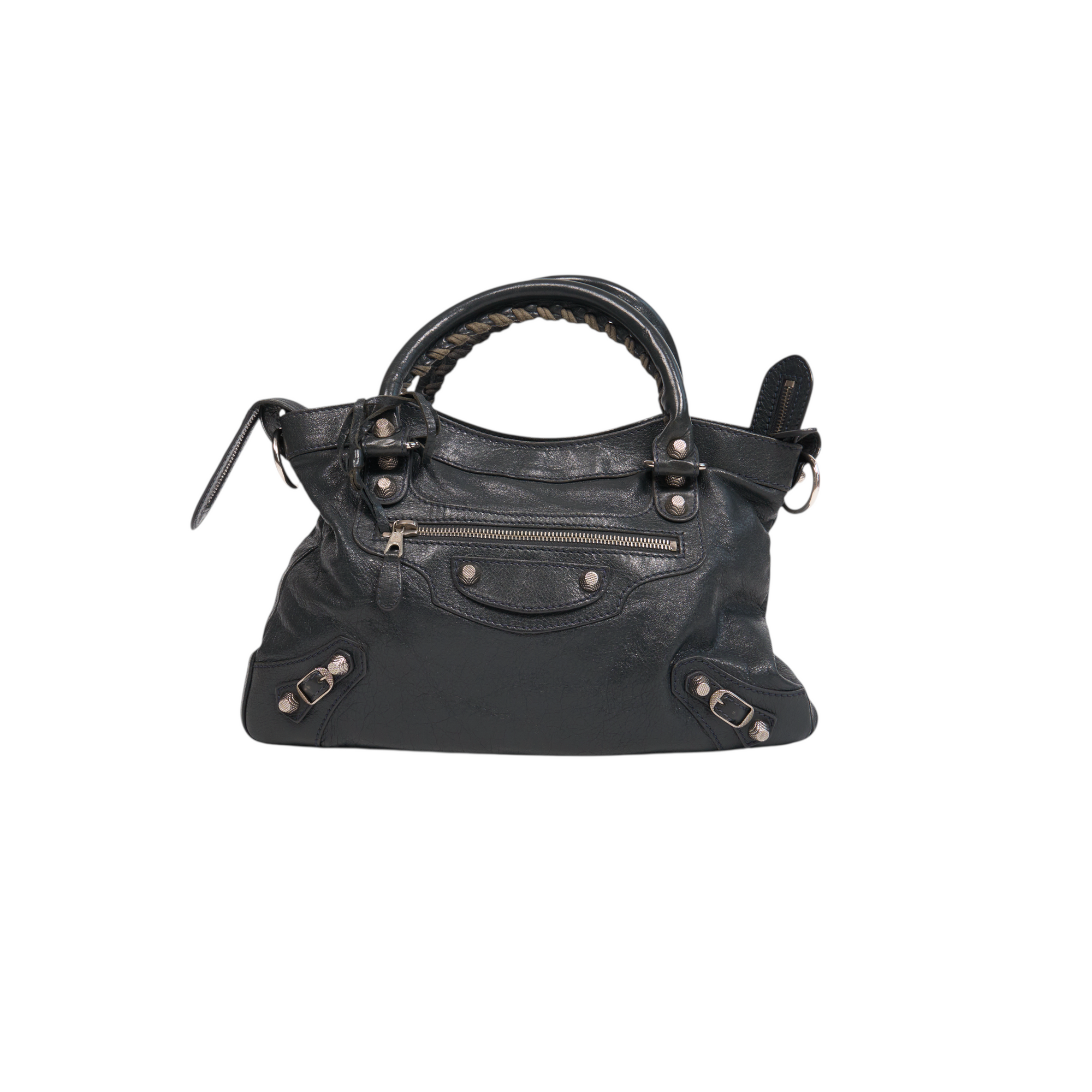 balenciaga 2000s dark gray town bag