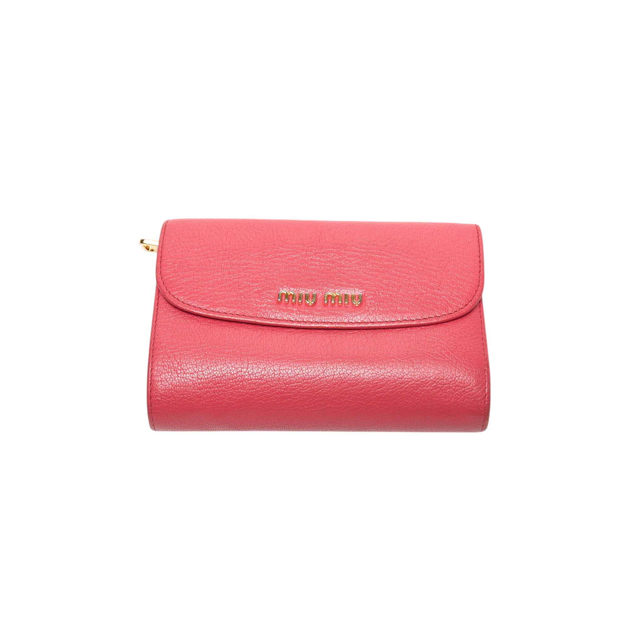 miu miu peach pink wallet