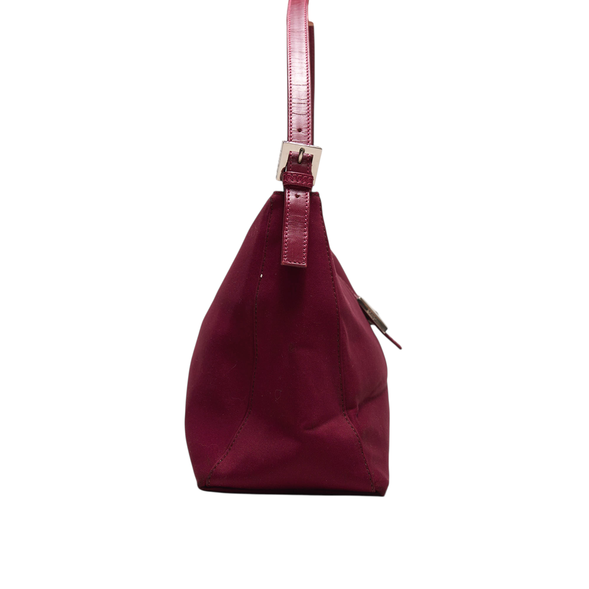 fendi burgundy red mamma bucket bag