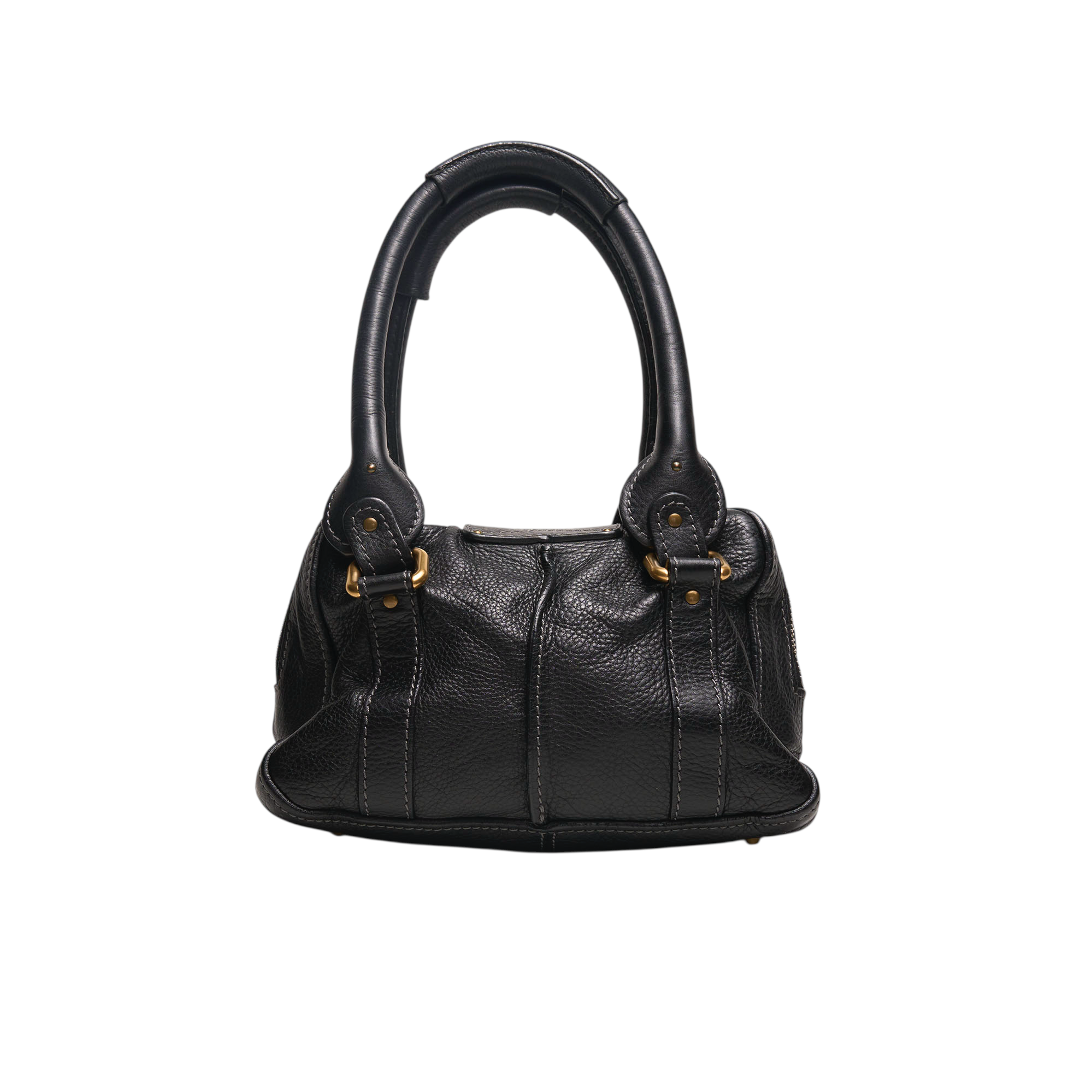 chloé 2000s black small paddington bag