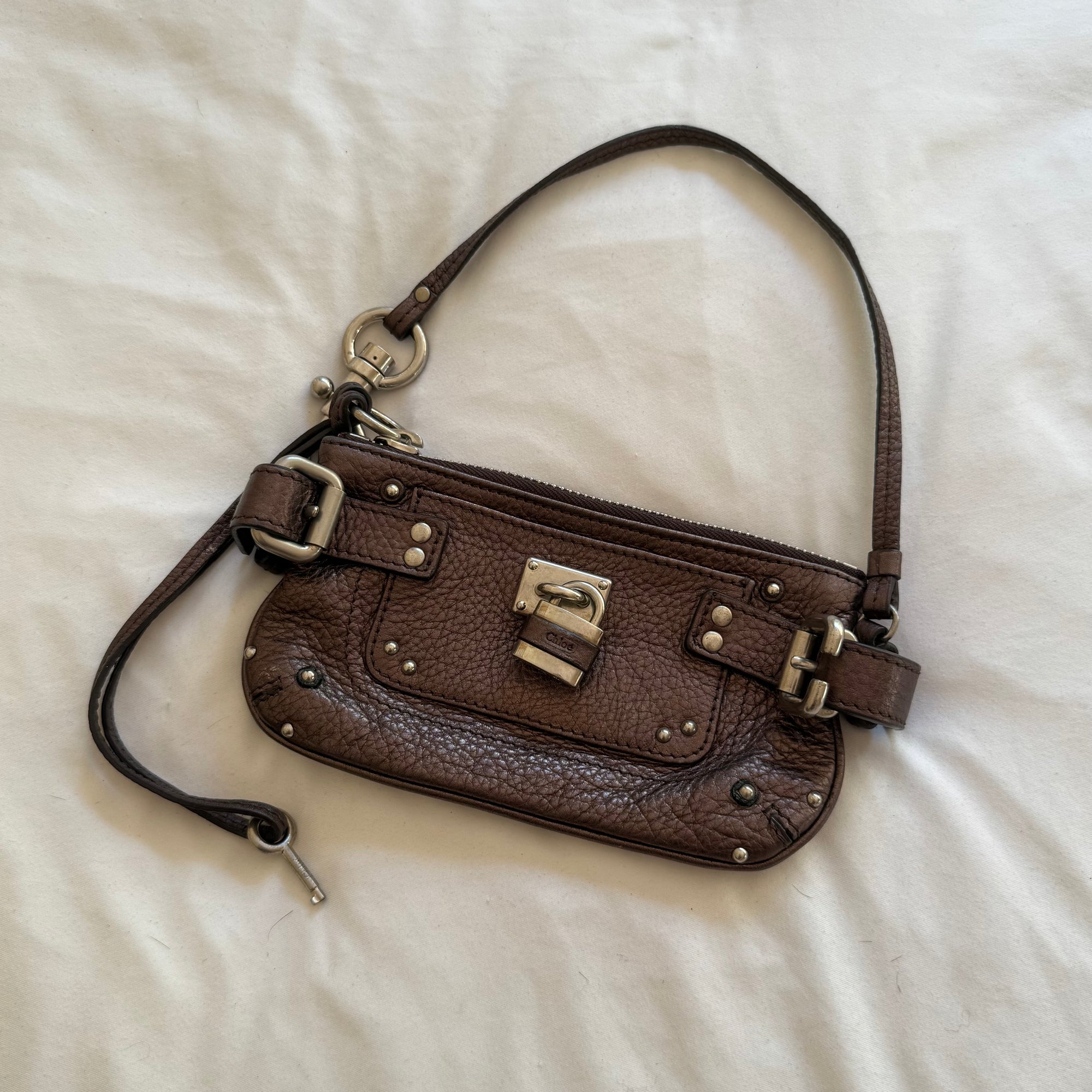 chloé 2000s purple paddington bag