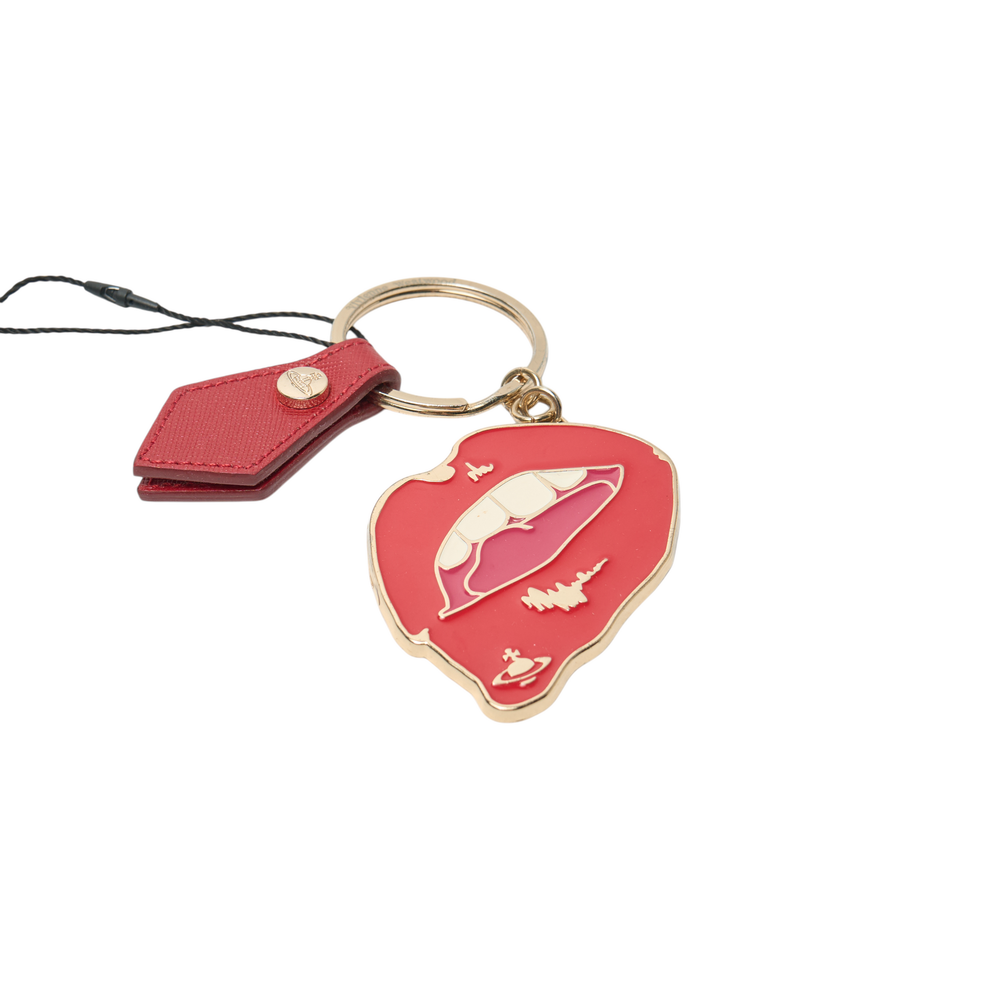 vivienne westwood red mouth keychain
